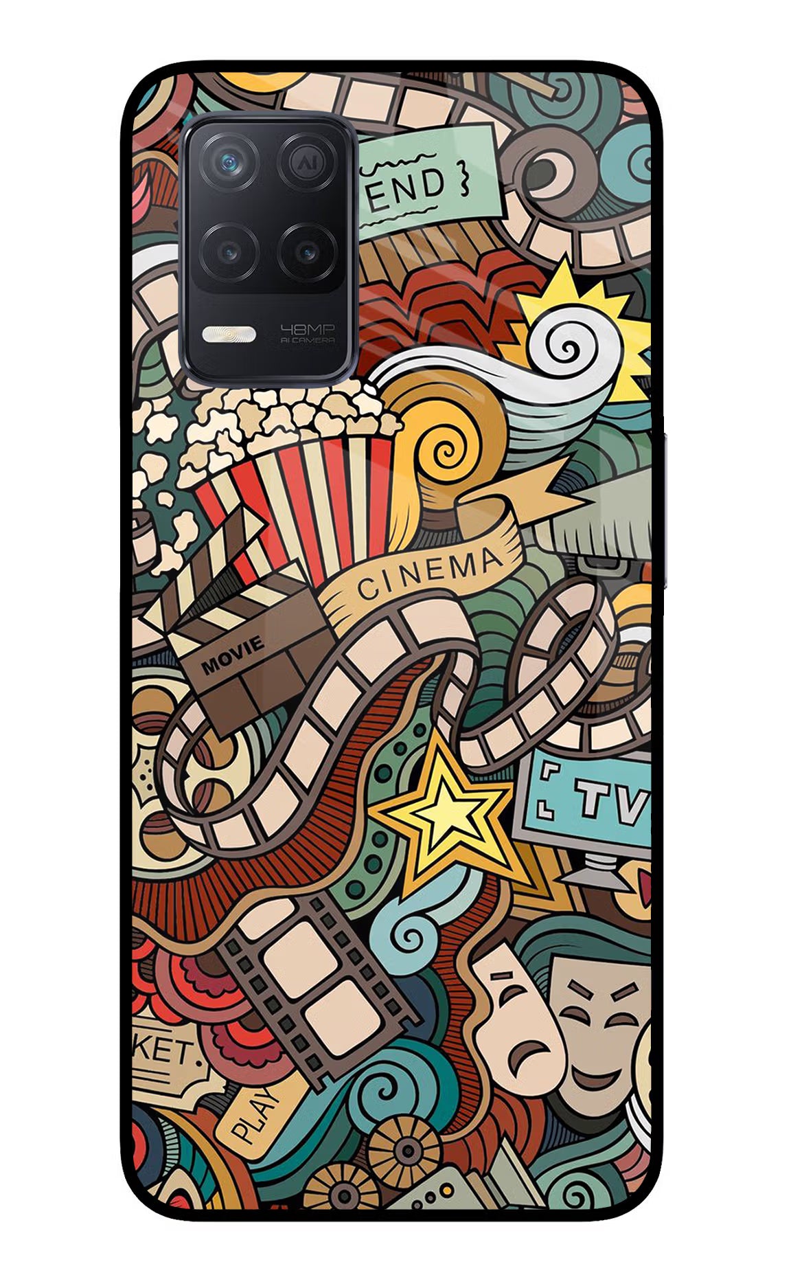 Cinema Abstract Realme 8 5G/8s 5G Glass Case - Cinema Abstract Realme 8 5G/8s 5G Glass Case Cinema Abstract Realme 8 5G/8s 5G Glass Case