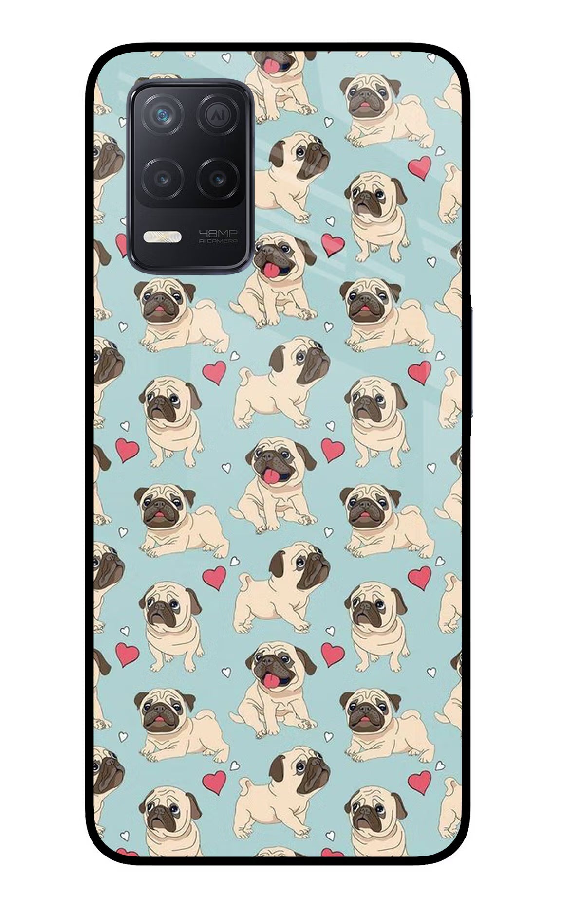 Pug Dog Realme 8 5G/8s 5G Glass Case - Pug Dog Realme 8 5G/8s 5G Glass Case Pug Dog Realme 8 5G/8s 5G Glass Case