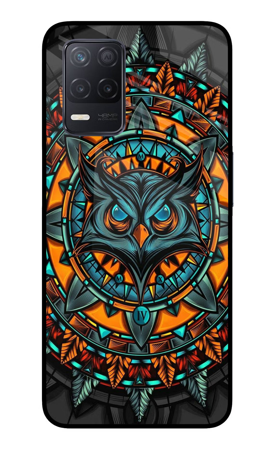 Angry Owl Art Realme 8 5G/8s 5G Back Cover - Angry Owl Art Realme 8 5G/8s 5G Glass Case Back Cover by Casekaro Angry Owl Art Realme 8 5G/8s 5G Glass Case Back Cover by Casekaro