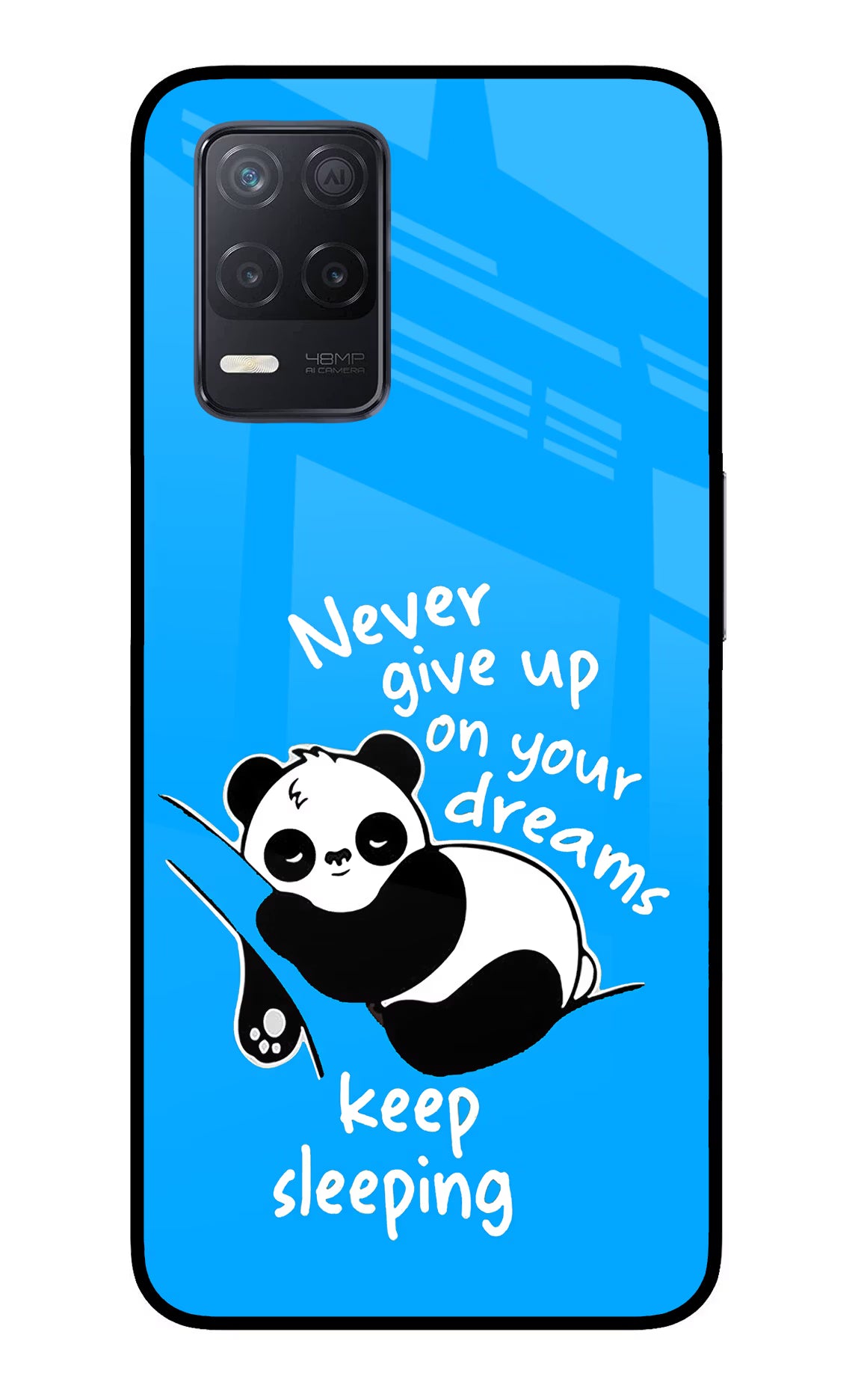 Keep Sleeping Realme 8 5G/8s 5G Back Cover - Keep Sleeping Realme 8 5G/8s 5G Glass Case Back Cover by Casekaro Keep Sleeping Realme 8 5G/8s 5G Glass Case Back Cover by Casekaro