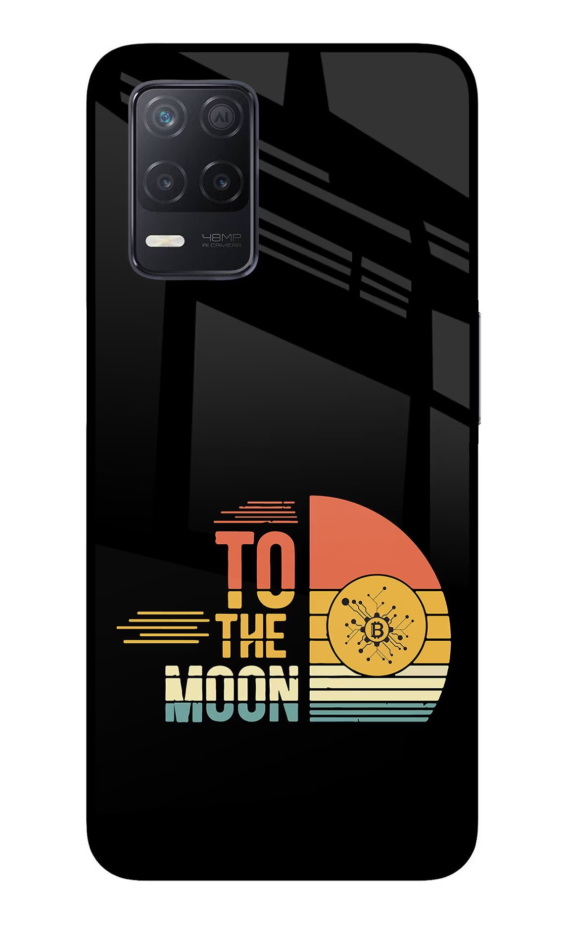To the Moon Realme 8 5G/8s 5G Back Cover - To the Moon Realme 8 5G/8s 5G Glass Case Back Cover by Casekaro To the Moon Realme 8 5G/8s 5G Glass Case Back Cover by Casekaro