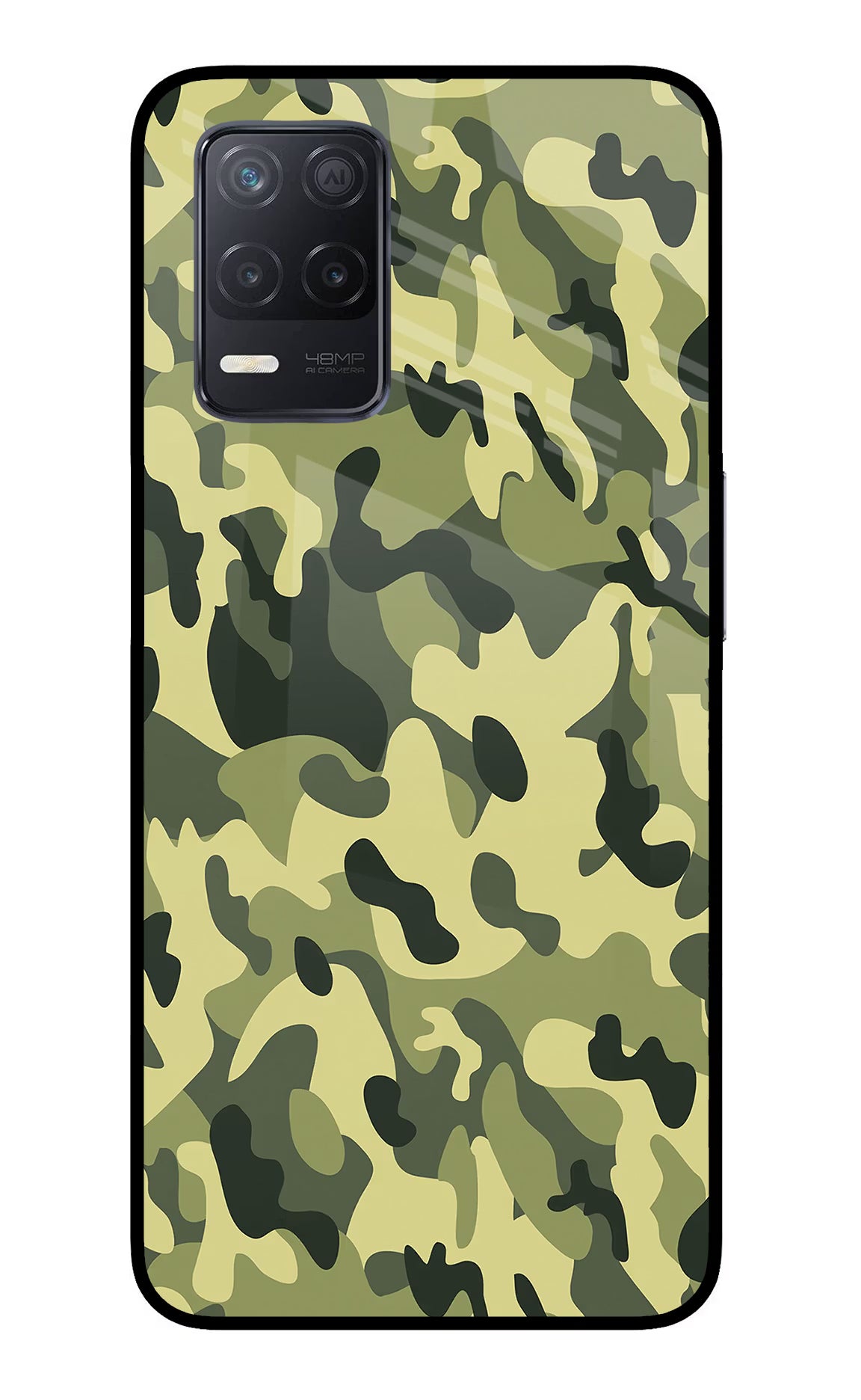 Camouflage Realme 8 5G/8s 5G Glass Case - Camouflage Realme 8 5G/8s 5G Glass Case Camouflage Realme 8 5G/8s 5G Glass Case