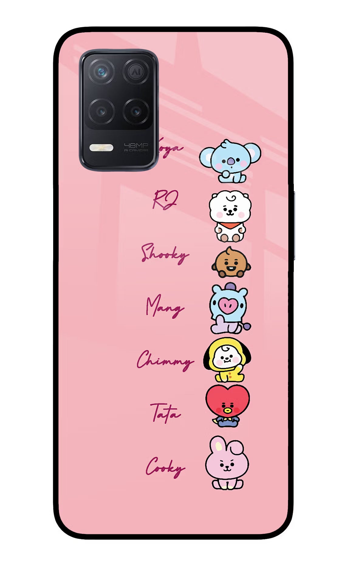 BTS names Realme 8 5G/8s 5G Back Cover - BTS names Realme 8 5G/8s 5G Glass Case Back Cover by Casekaro BTS names Realme 8 5G/8s 5G Glass Case Back Cover by Casekaro