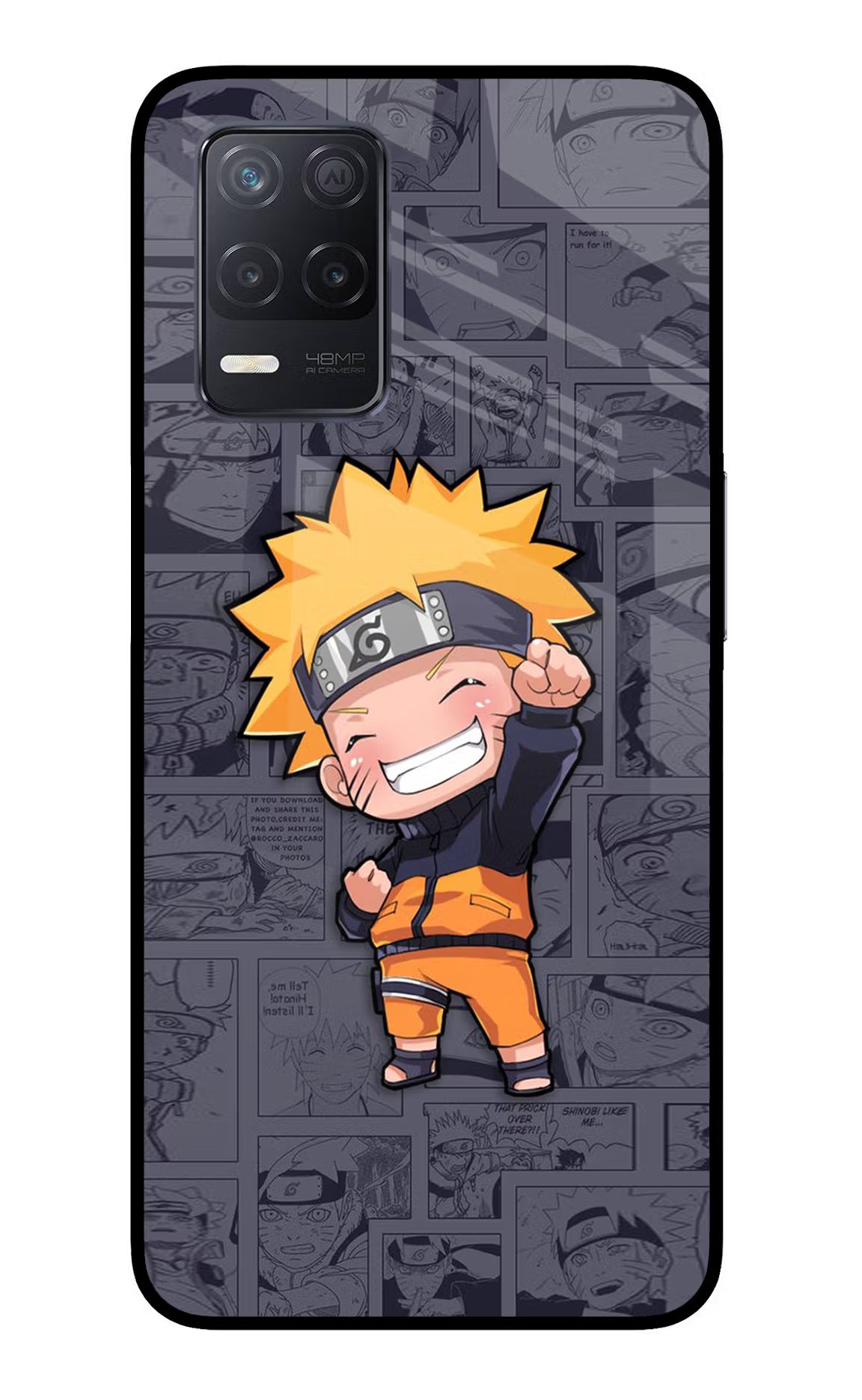 Chota Naruto Realme 8 5G/8s 5G Glass Case - Chota Naruto Realme 8 5G/8s 5G Glass Case Chota Naruto Realme 8 5G/8s 5G Glass Case