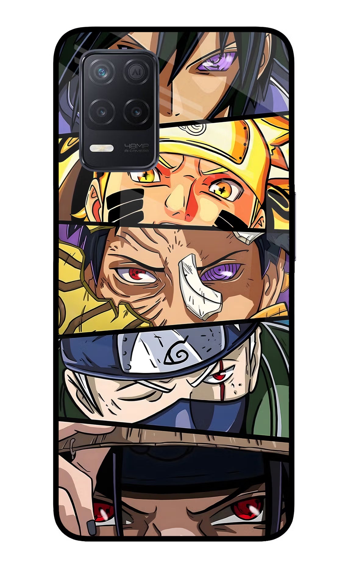 Naruto Character Realme 8 5G/8s 5G Back Cover - Naruto Character Realme 8 5G/8s 5G Glass Case Back Cover by Casekaro Naruto Character Realme 8 5G/8s 5G Glass Case Back Cover by Casekaro