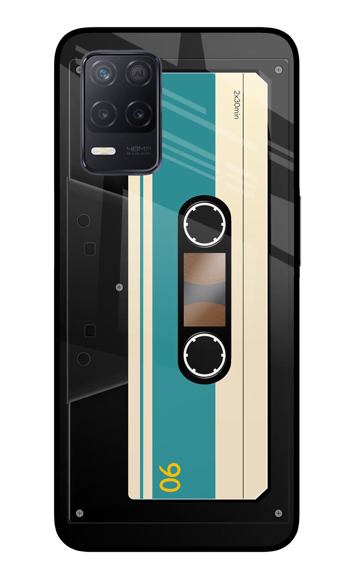 Cassette Realme 8 5G/8s 5G Back Cover - Cassette Realme 8 5G/8s 5G Glass Case Back Cover by Casekaro Cassette Realme 8 5G/8s 5G Glass Case Back Cover by Casekaro