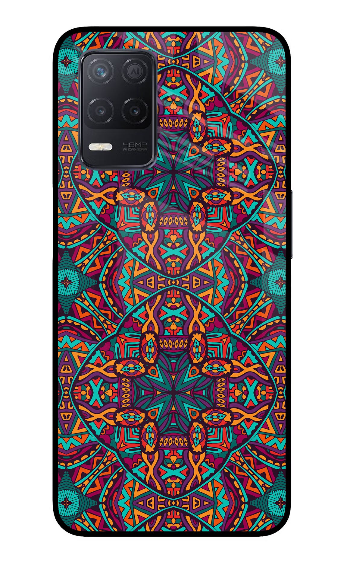 Colour Mandala Realme 8 5G/8s 5G Glass Case - Colour Mandala Realme 8 5G/8s 5G Glass Case Colour Mandala Realme 8 5G/8s 5G Glass Case