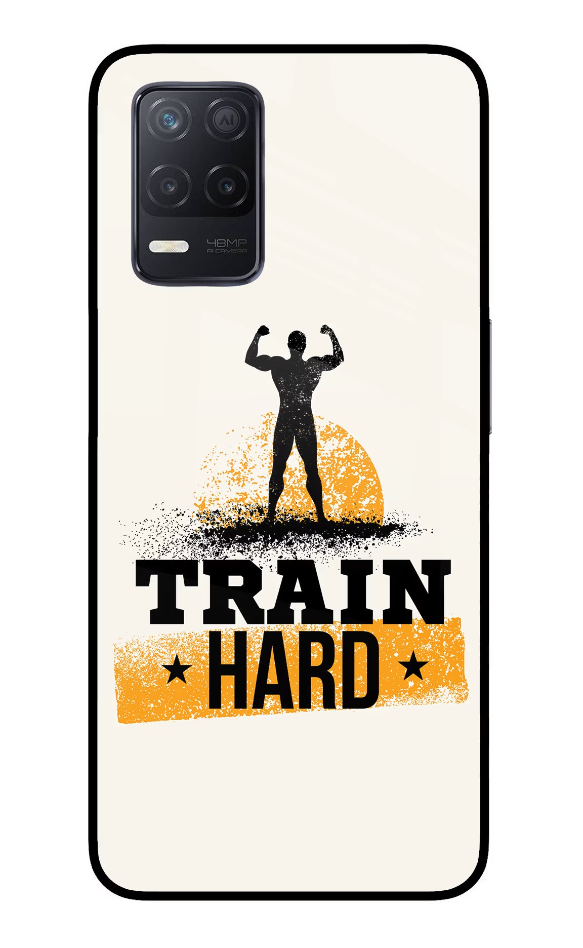 Train Hard Realme 8 5G/8s 5G Glass Case - Train Hard Realme 8 5G/8s 5G Glass Case Train Hard Realme 8 5G/8s 5G Glass Case