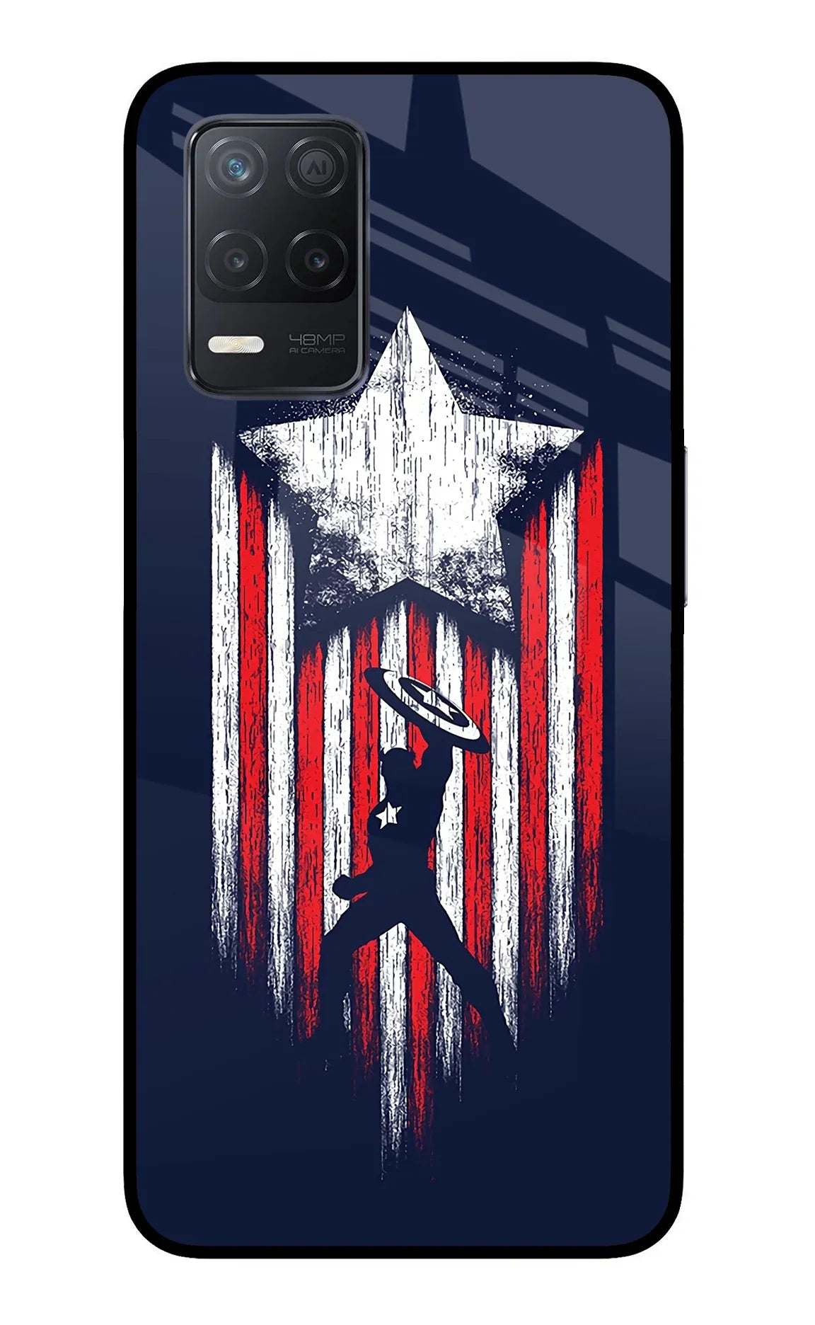 Captain America Marvel Art Realme 8 5G/8s 5G Glass Case - Captain America Marvel Art Realme 8 5G/8s 5G Glass Case Captain America Marvel Art Realme 8 5G/8s 5G Glass Case