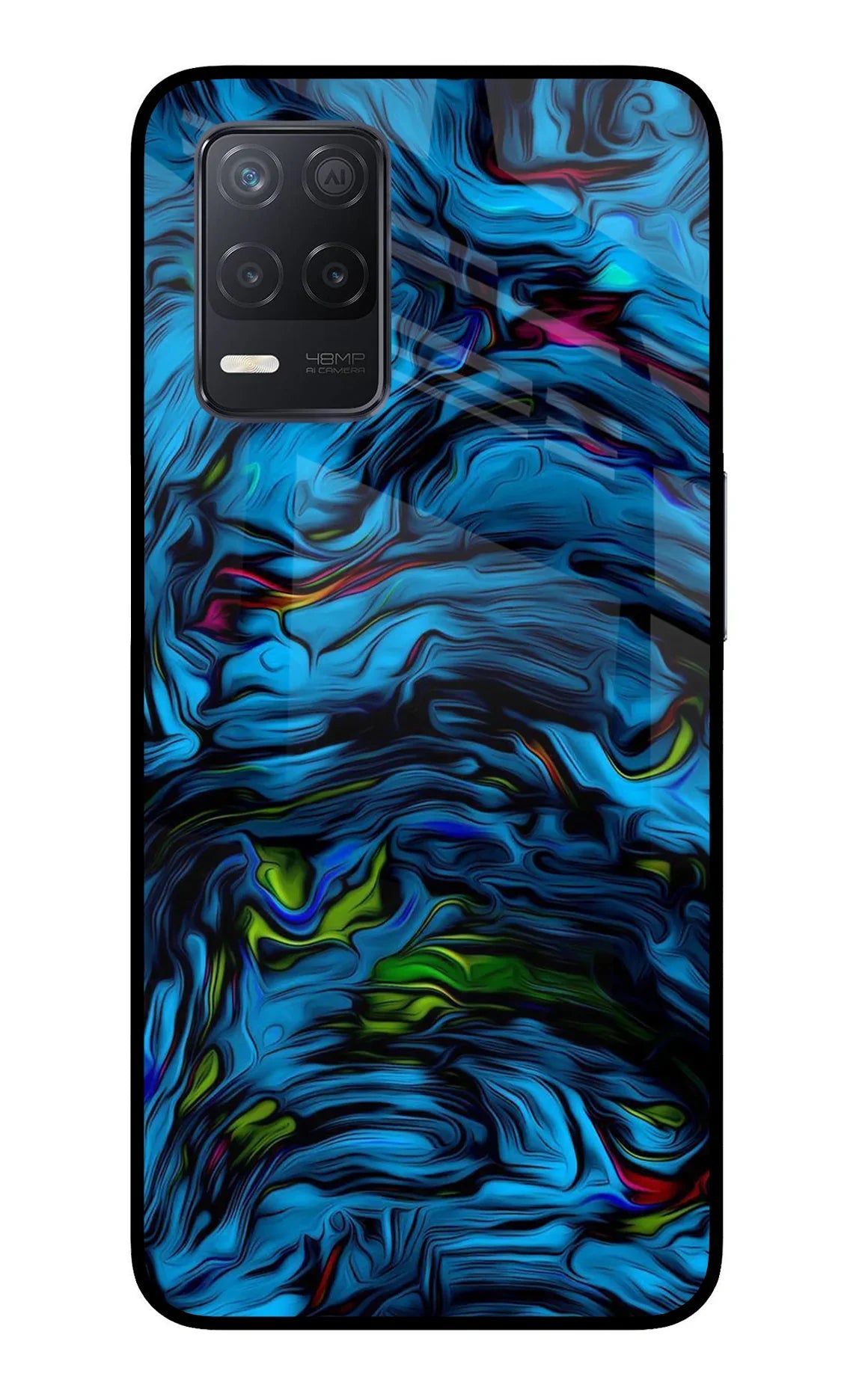 Dark Blue Abstract Realme 8 5G/8s 5G Glass Case - Dark Blue Abstract Realme 8 5G/8s 5G Glass Case Dark Blue Abstract Realme 8 5G/8s 5G Glass Case