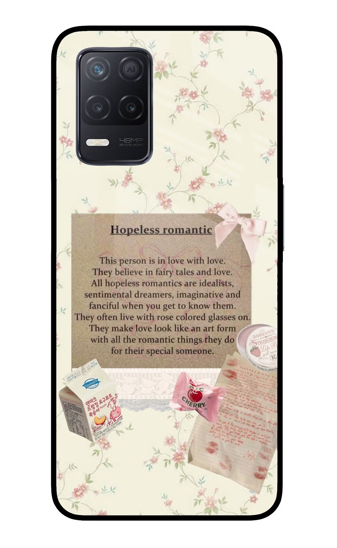 Hopeless Romantic Realme 8 5G/8s 5G Glass Case - Hopeless Romantic Realme 8 5G/8s 5G Glass Case Hopeless Romantic Realme 8 5G/8s 5G Glass Case