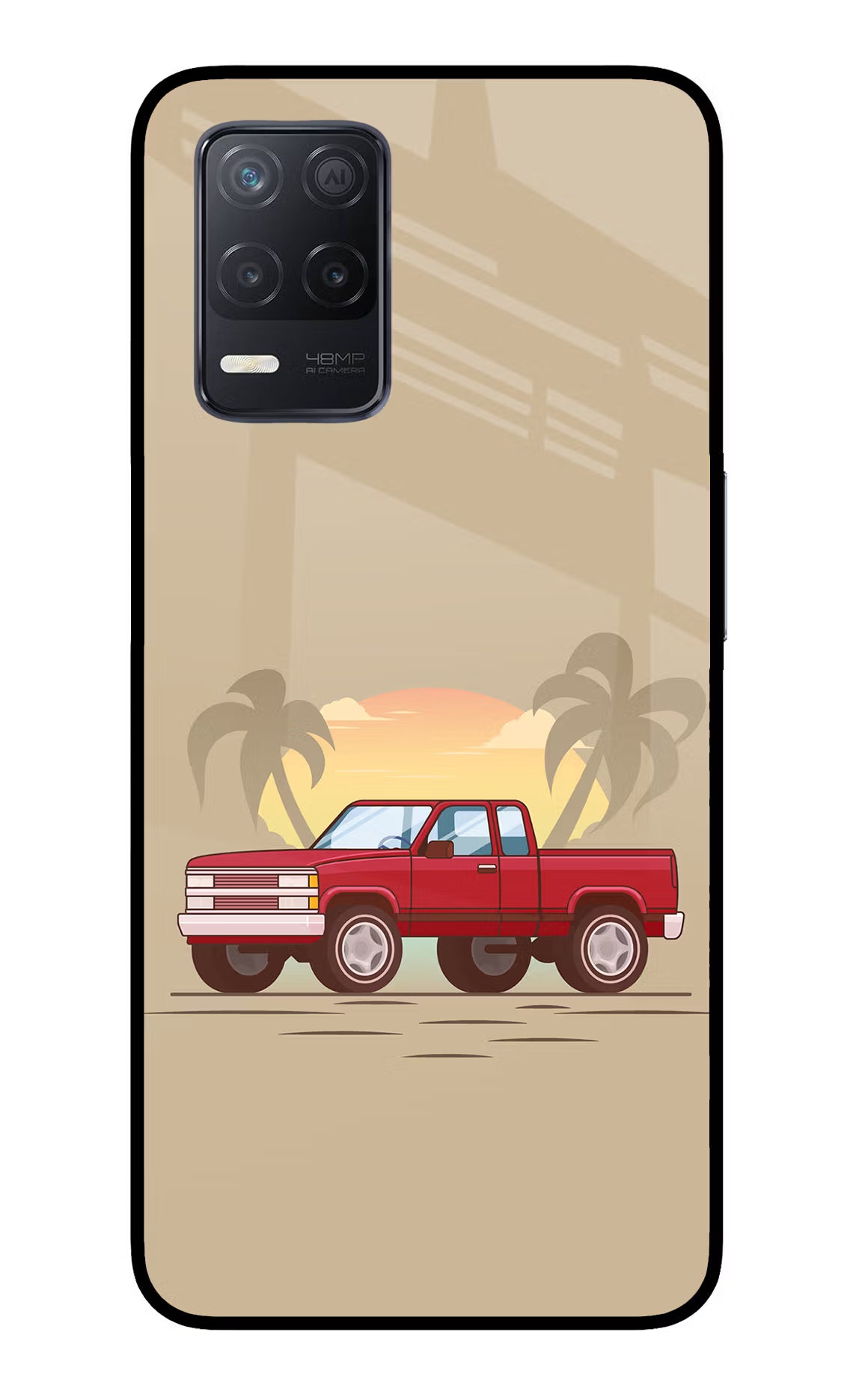 Desert Classic Drive Realme 8 5G/8s 5G Glass Case - Desert Classic Drive Realme 8 5G/8s 5G Glass Case Desert Classic Drive Realme 8 5G/8s 5G Glass Case