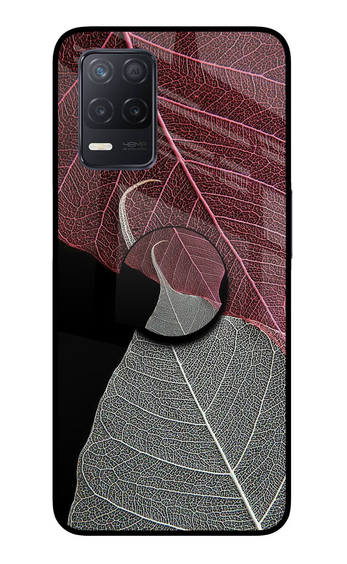 Leaf Pattern Realme 8 5G/8s 5G Glass Case - Leaf Pattern Realme 8 5G/8s 5G Glass Case Leaf Pattern Realme 8 5G/8s 5G Glass Case