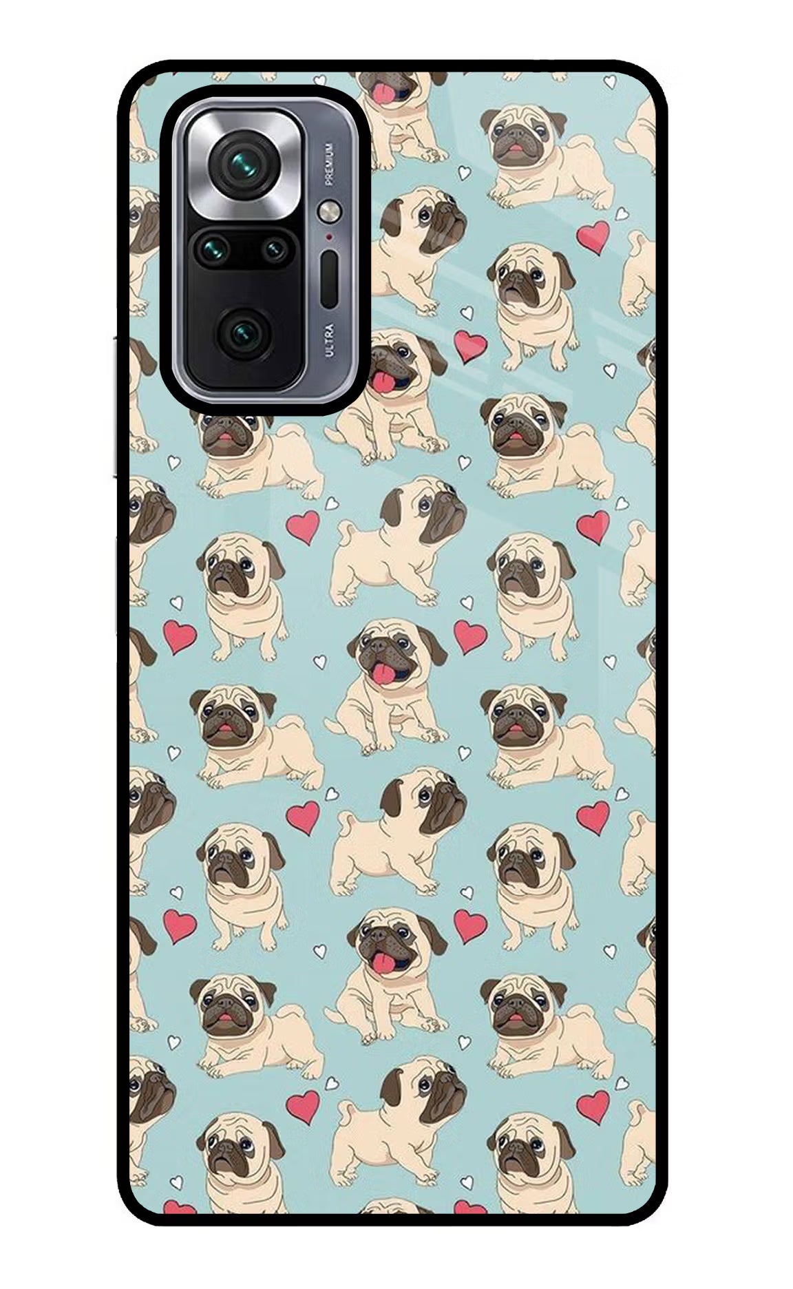 Pug Dog Redmi Note 10 Pro Max Back Cover - Pug Dog Redmi Note 10 Pro Max Glass Case Back Cover by Casekaro Pug Dog Redmi Note 10 Pro Max Glass Case Back Cover by Casekaro