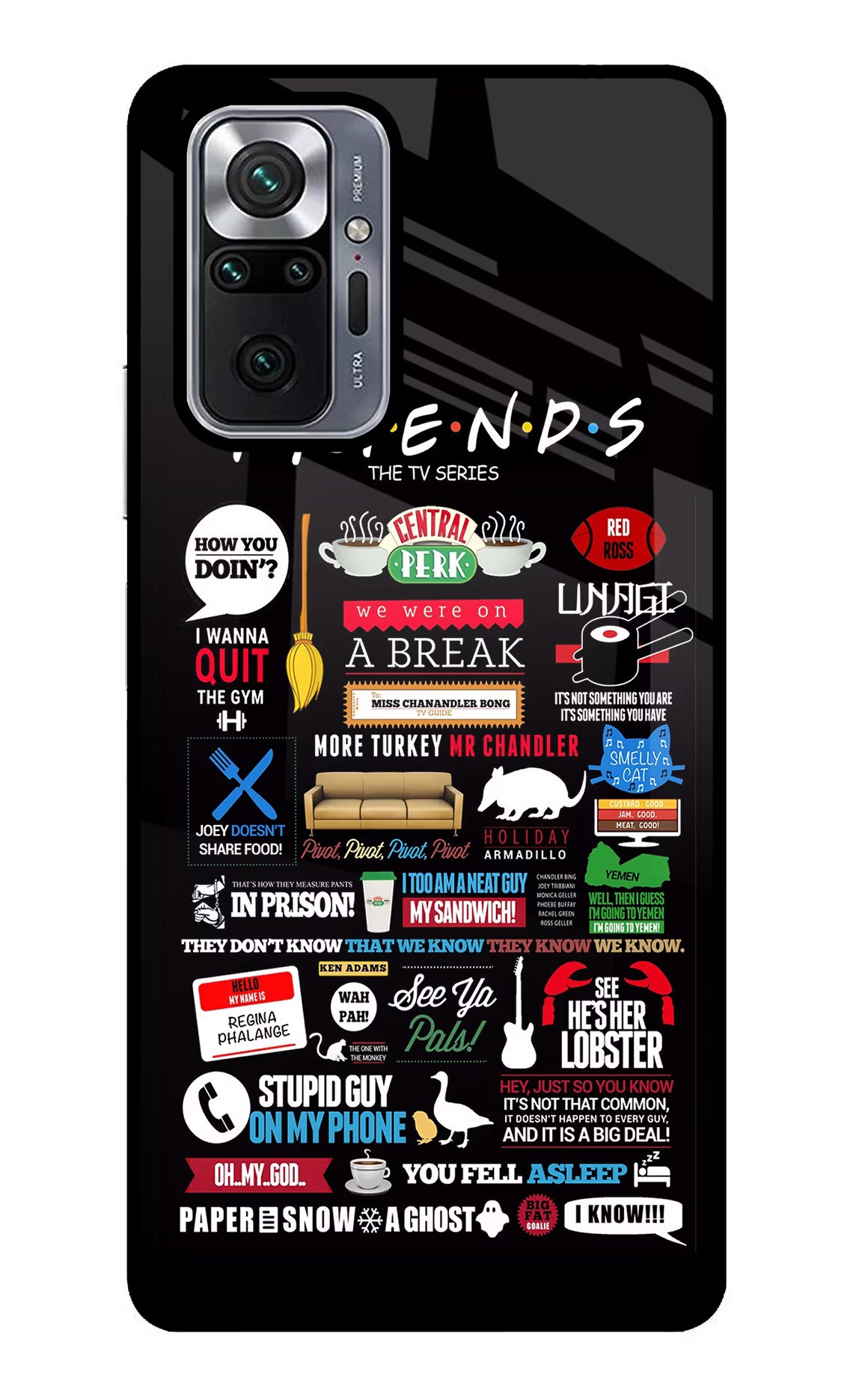 FRIENDS Redmi Note 10 Pro Max Back Cover - FRIENDS Redmi Note 10 Pro Max Glass Case Back Cover by Casekaro FRIENDS Redmi Note 10 Pro Max Glass Case Back Cover by Casekaro