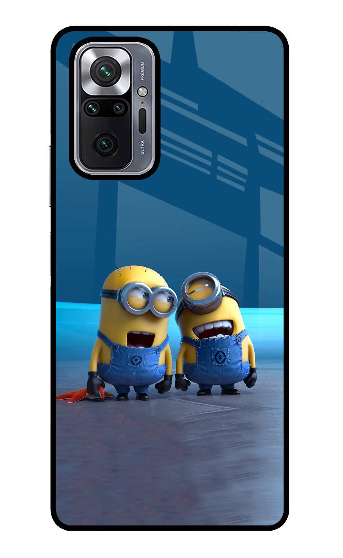Minion Laughing Redmi Note 10 Pro Max Back Cover - Minion Laughing Redmi Note 10 Pro Max Glass Case Back Cover by Casekaro Minion Laughing Redmi Note 10 Pro Max Glass Case Back Cover by Casekaro