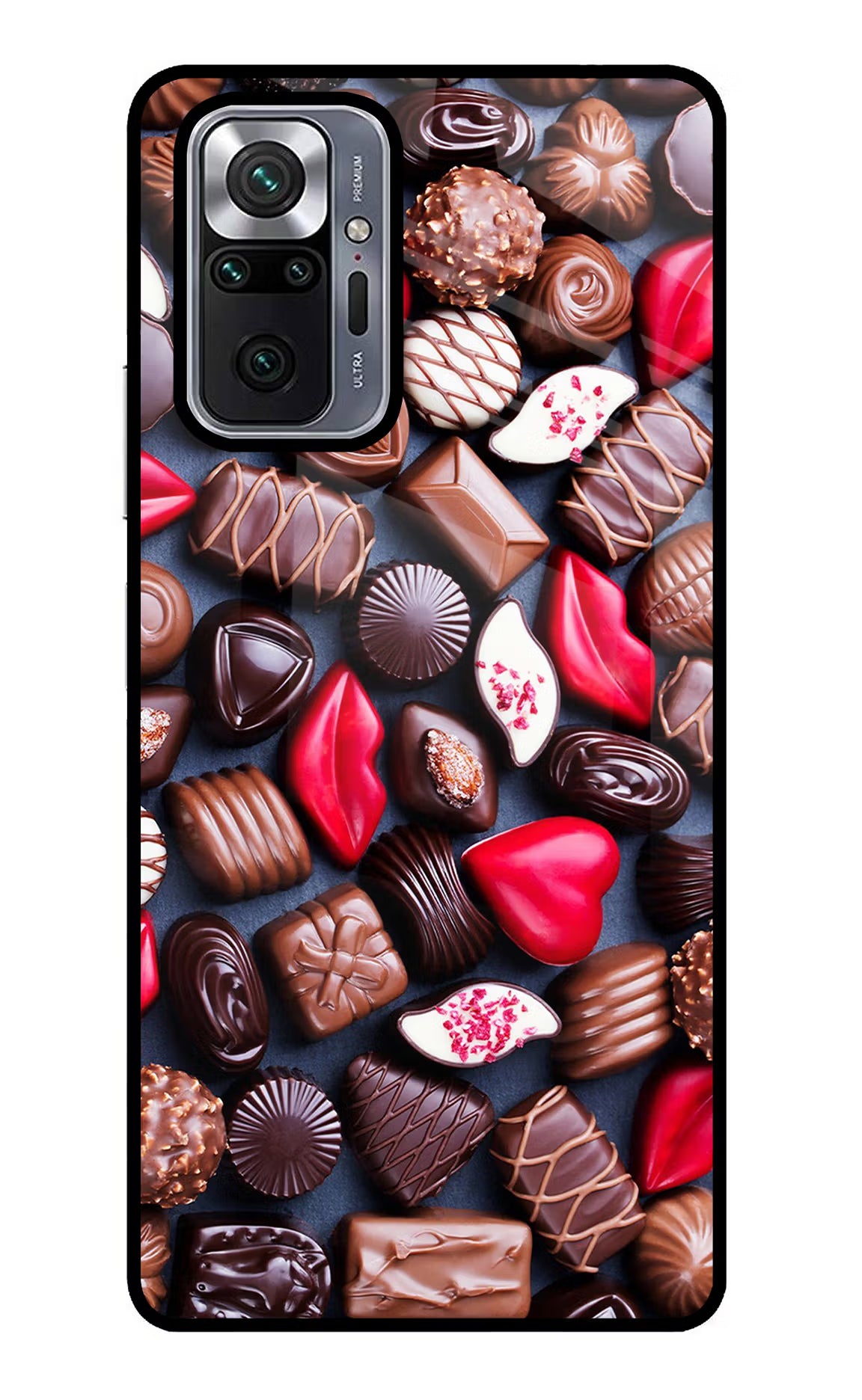 Chocolates Redmi Note 10 Pro Max Back Cover - Chocolates Redmi Note 10 Pro Max Glass Case Back Cover by Casekaro Chocolates Redmi Note 10 Pro Max Glass Case Back Cover by Casekaro