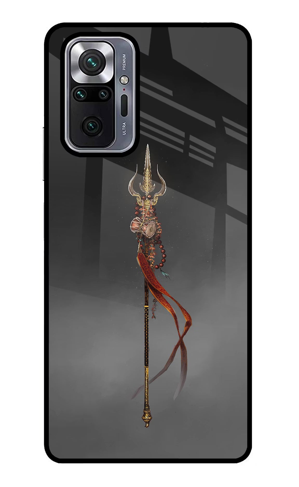 Shiv Trishul Redmi Note 10 Pro Max Back Cover - Shiv Trishul Redmi Note 10 Pro Max Glass Case Back Cover by Casekaro Shiv Trishul Redmi Note 10 Pro Max Glass Case Back Cover by Casekaro