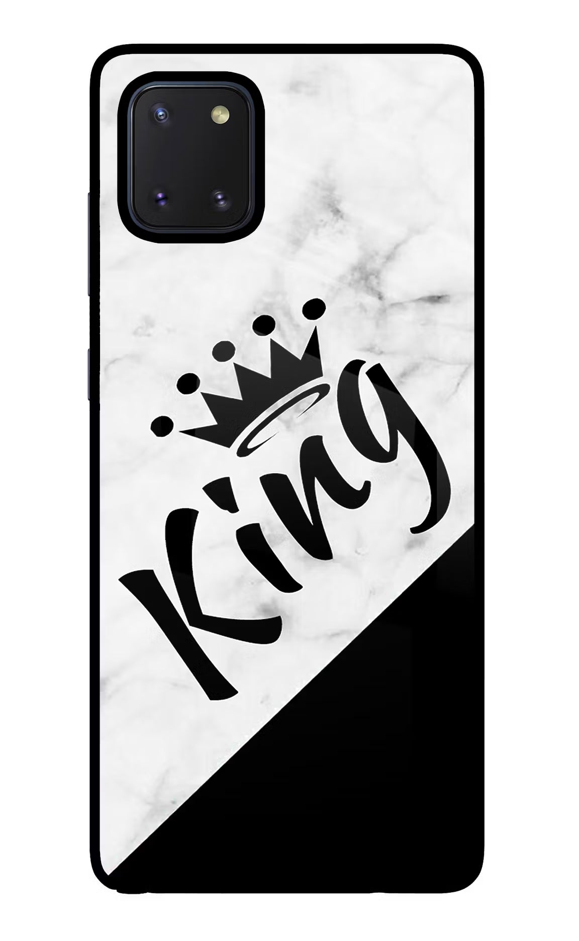 King Samsung Note 10 Lite Back Cover - King Samsung Note 10 Lite Glass Case Back Cover by Casekaro King Samsung Note 10 Lite Glass Case Back Cover by Casekaro