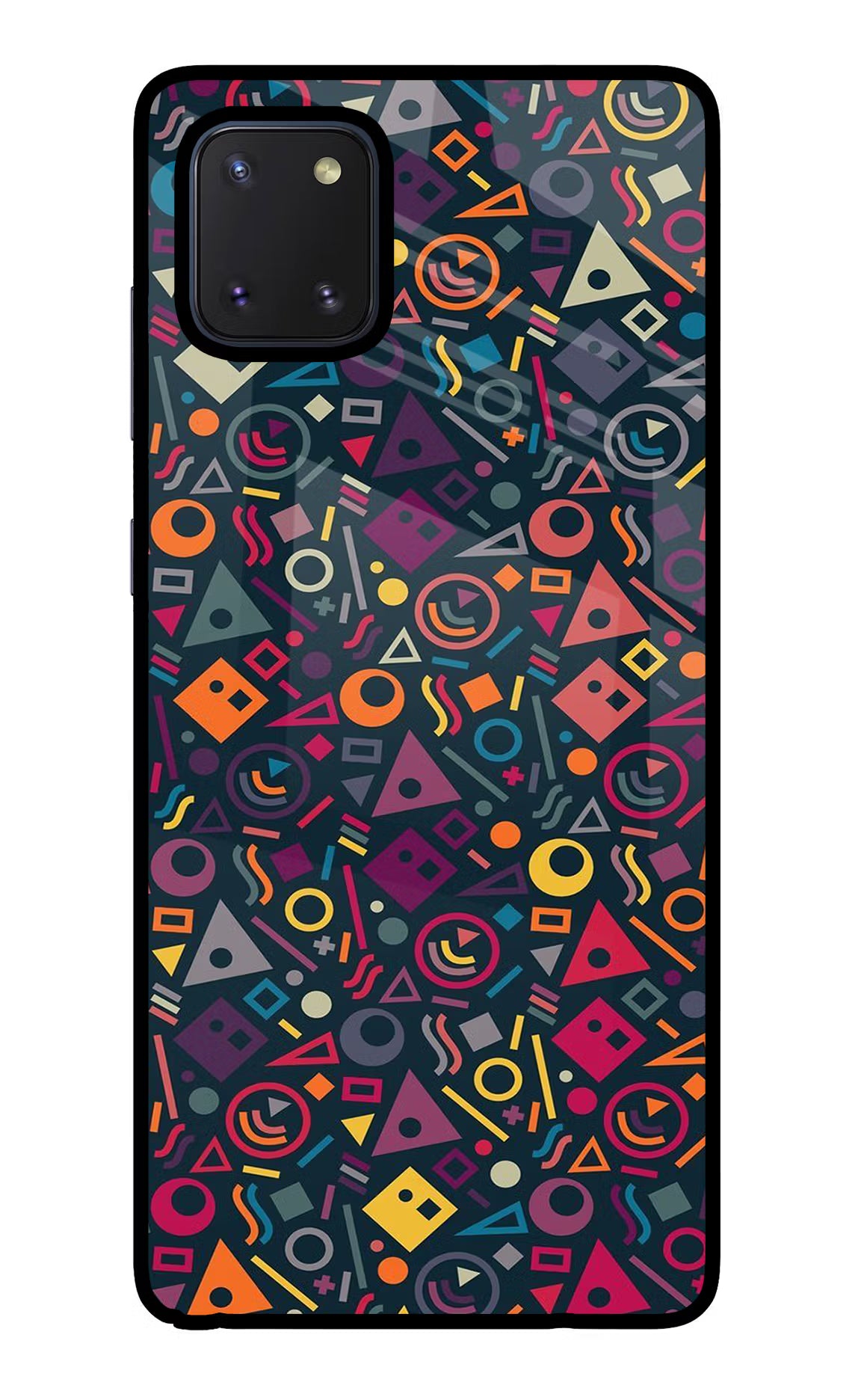 Geometric Abstract Samsung Note 10 Lite Back Cover - Geometric Abstract Samsung Note 10 Lite Glass Case Back Cover by Casekaro Geometric Abstract Samsung Note 10 Lite Glass Case Back Cover by Casekaro