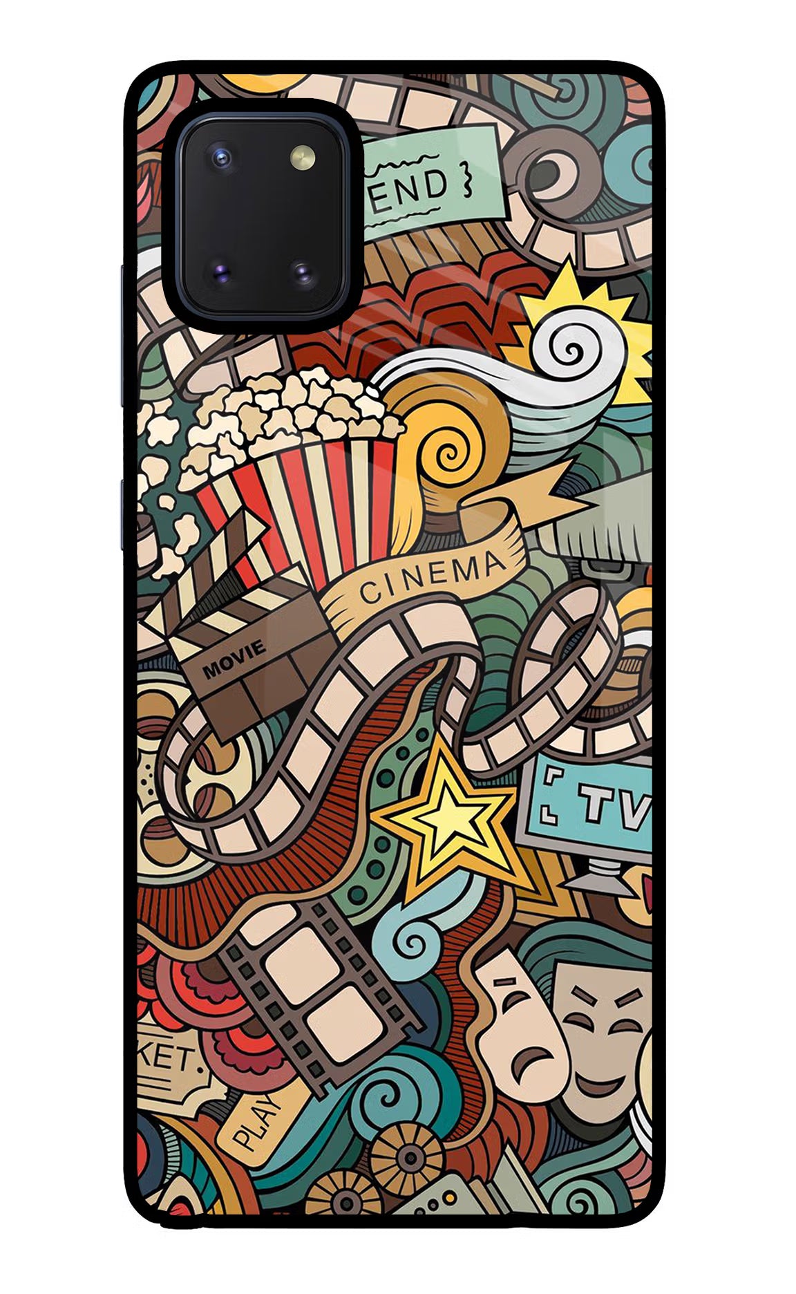 Cinema Abstract Samsung Note 10 Lite Glass Case - Cinema Abstract Samsung Note 10 Lite Glass Case Cinema Abstract Samsung Note 10 Lite Glass Case