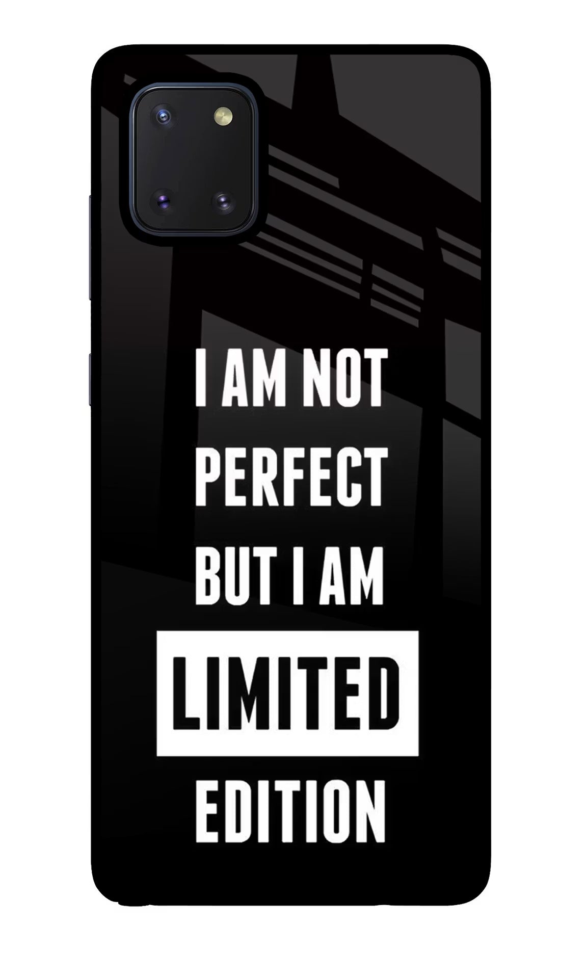I Am Not Perfect But I Am Limited Edition Samsung Note 10 Lite Back Cover - I Am Not Perfect But I Am Limited Edition Samsung Note 10 Lite Glass Case Back Cover by Casekaro I Am Not Perfect But I Am Limited Edition Samsung Note 10 Lite Glass Case Back Cover by Casekaro