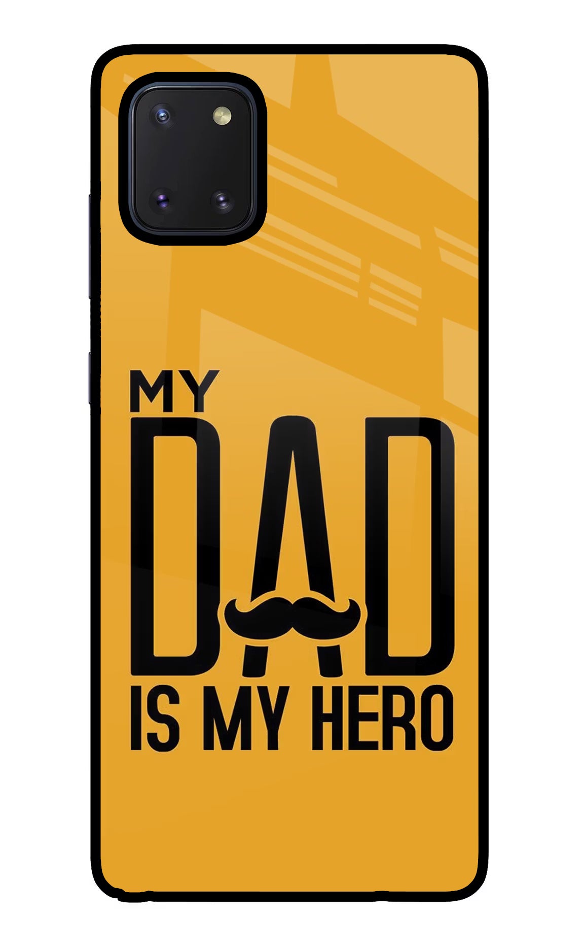 My Dad Is My Hero Samsung Note 10 Lite Back Cover - My Dad Is My Hero Samsung Note 10 Lite Glass Case Back Cover by Casekaro My Dad Is My Hero Samsung Note 10 Lite Glass Case Back Cover by Casekaro