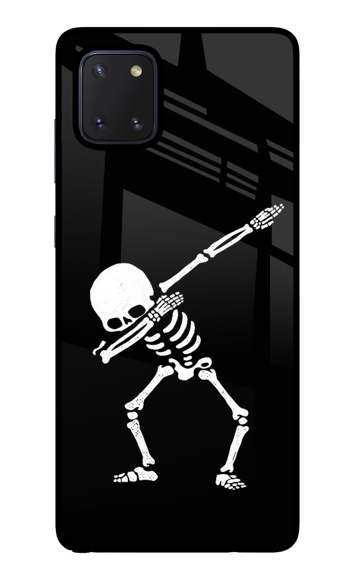 Dabbing Skeleton Art Samsung Note 10 Lite Back Cover - Dabbing Skeleton Art Samsung Note 10 Lite Glass Case Back Cover by Casekaro Dabbing Skeleton Art Samsung Note 10 Lite Glass Case Back Cover by Casekaro
