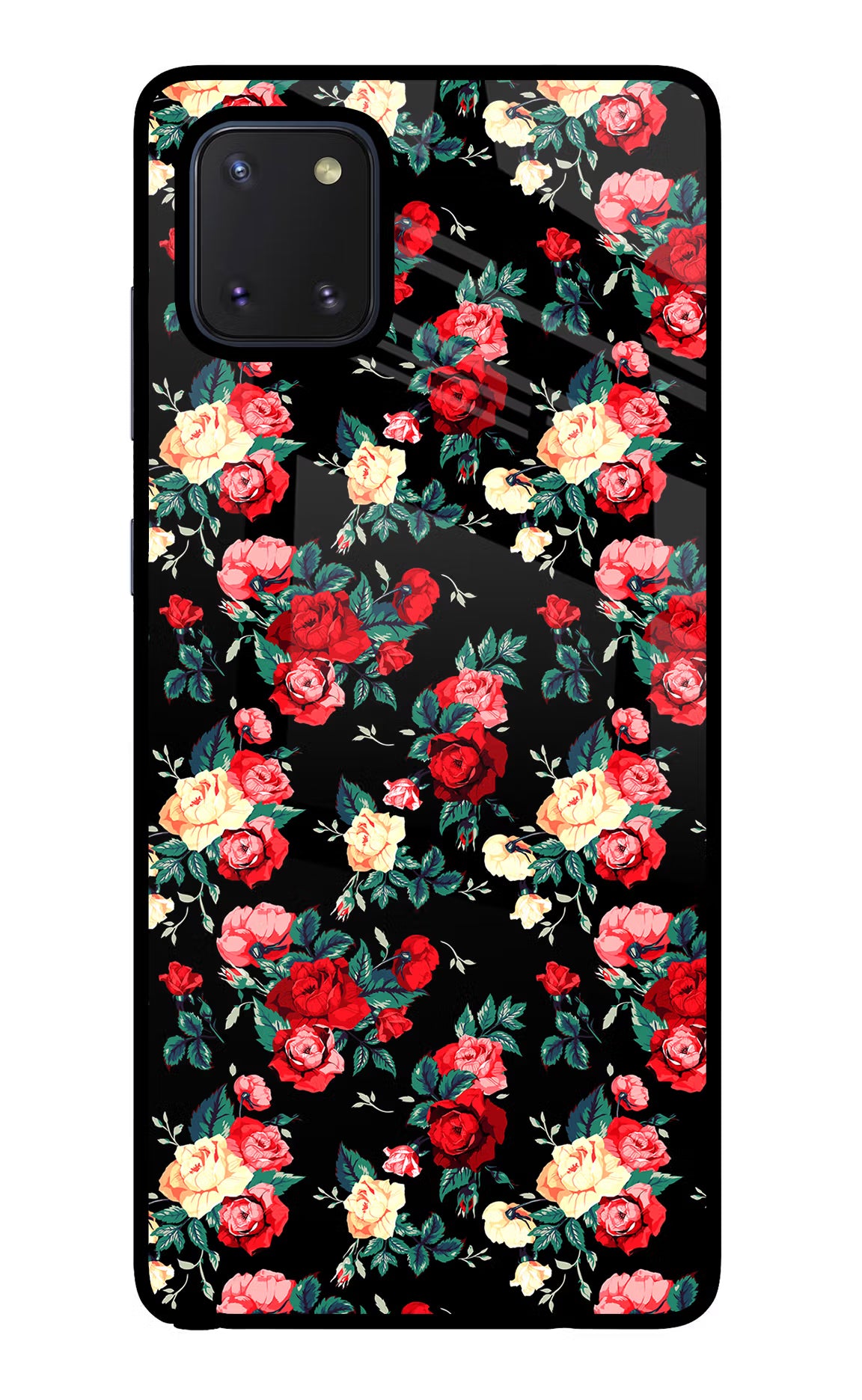 Rose Pattern Samsung Note 10 Lite Glass Case - Rose Pattern Samsung Note 10 Lite Glass Case Rose Pattern Samsung Note 10 Lite Glass Case