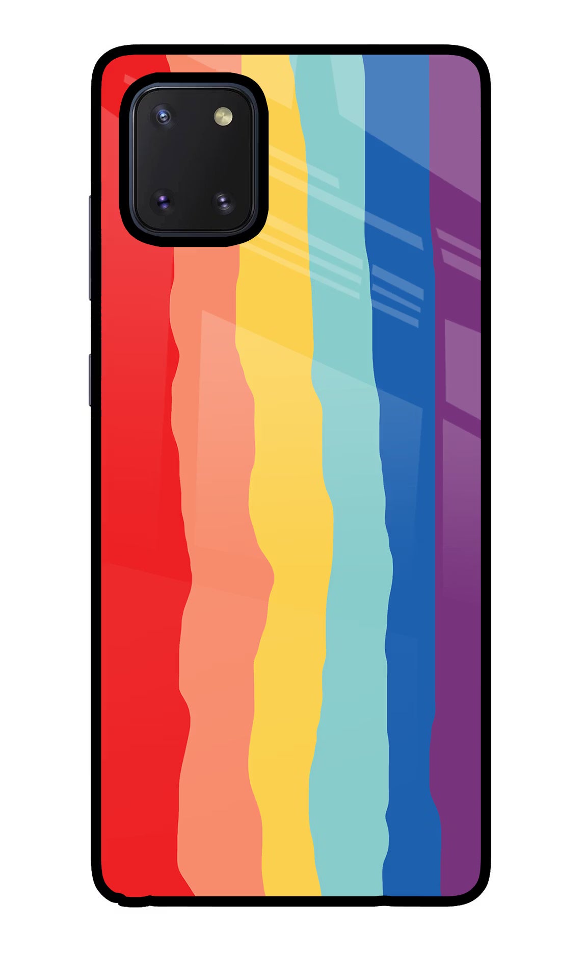 Rainbow Samsung Note 10 Lite Back Cover - Rainbow Samsung Note 10 Lite Glass Case Back Cover by Casekaro Rainbow Samsung Note 10 Lite Glass Case Back Cover by Casekaro