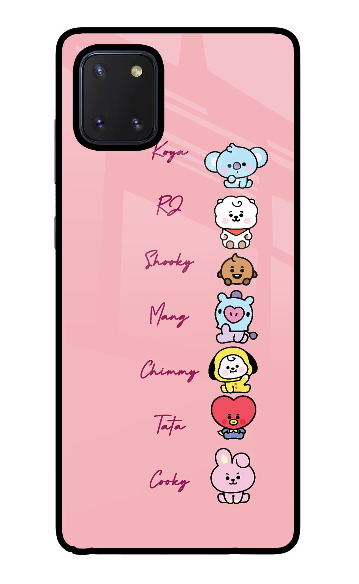 BTS names Samsung Note 10 Lite Back Cover - BTS names Samsung Note 10 Lite Glass Case Back Cover by Casekaro BTS names Samsung Note 10 Lite Glass Case Back Cover by Casekaro
