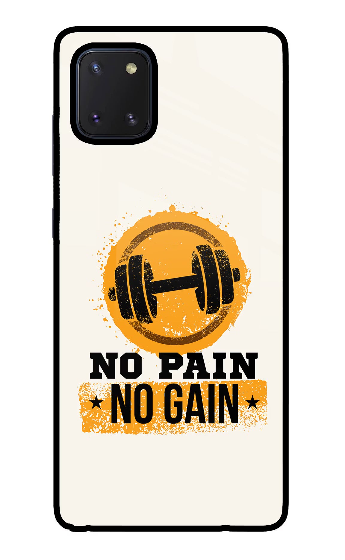 No Pain No Gain Samsung Note 10 Lite Back Cover - No Pain No Gain Samsung Note 10 Lite Glass Case Back Cover by Casekaro No Pain No Gain Samsung Note 10 Lite Glass Case Back Cover by Casekaro