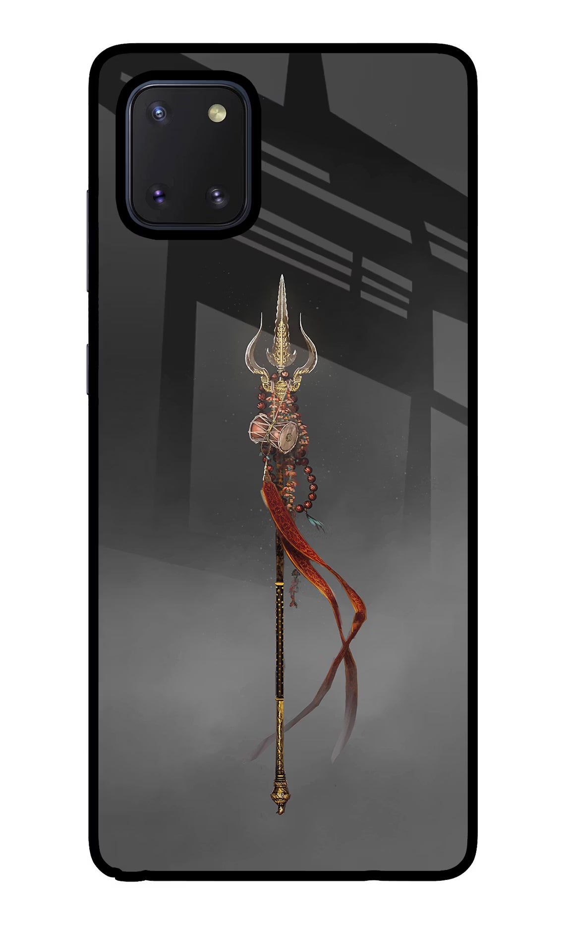 Shiv Trishul Samsung Note 10 Lite Back Cover - Shiv Trishul Samsung Note 10 Lite Glass Case Back Cover by Casekaro Shiv Trishul Samsung Note 10 Lite Glass Case Back Cover by Casekaro