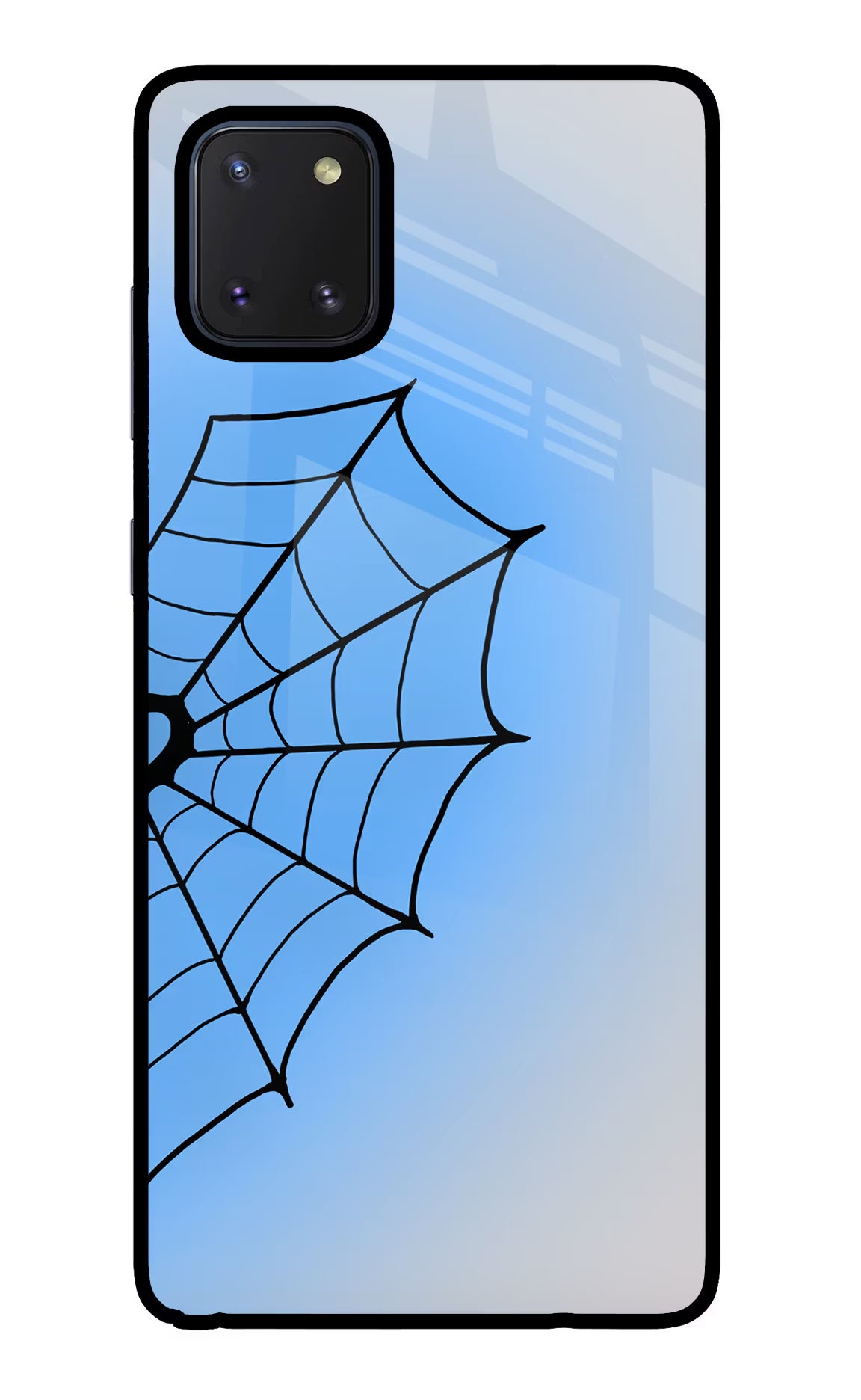 Blue Web Samsung Note 10 Lite Glass Case - Blue Web Samsung Note 10 Lite Glass Case Blue Web Samsung Note 10 Lite Glass Case