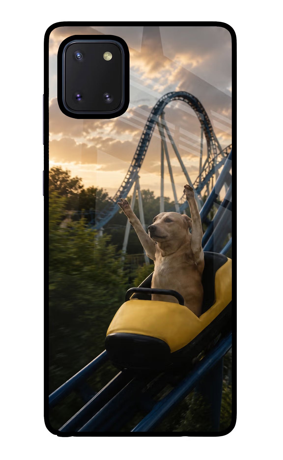 Rollercoaster Dog Samsung Note 10 Lite Glass Case - Rollercoaster Dog Samsung Note 10 Lite Glass Case Rollercoaster Dog Samsung Note 10 Lite Glass Case