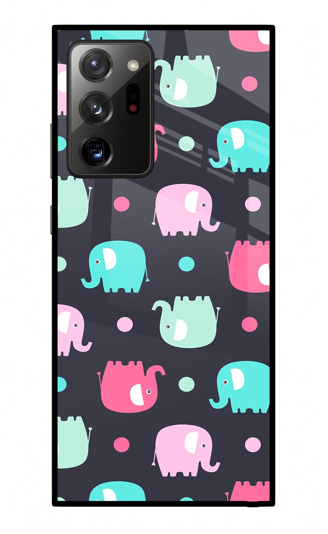 Elephants Samsung Note 20 Ultra Glass Case - Elephants Samsung Note 20 Ultra Glass Case Elephants Samsung Note 20 Ultra Glass Case