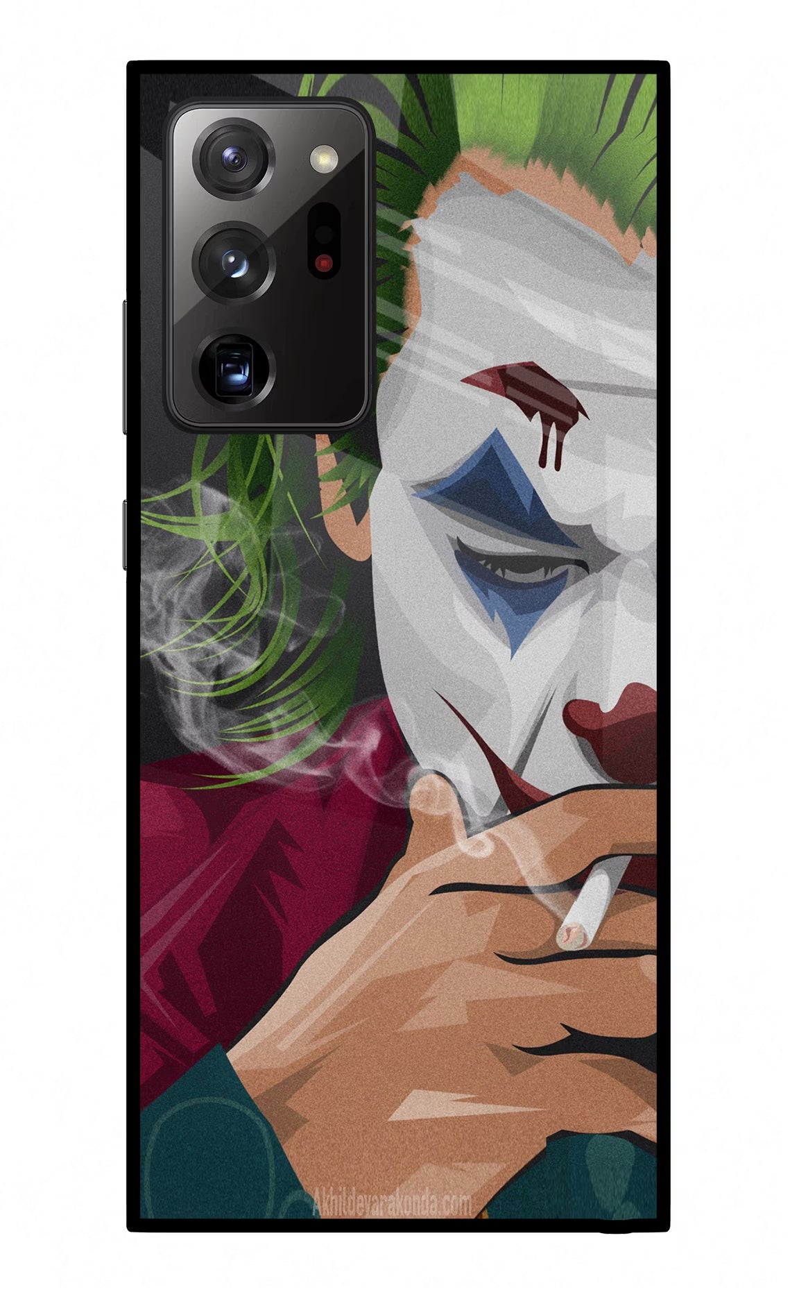 Joker Smoking Samsung Note 20 Ultra Back Cover - Joker Smoking Samsung Note 20 Ultra Glass Case Back Cover by Casekaro Joker Smoking Samsung Note 20 Ultra Glass Case Back Cover by Casekaro