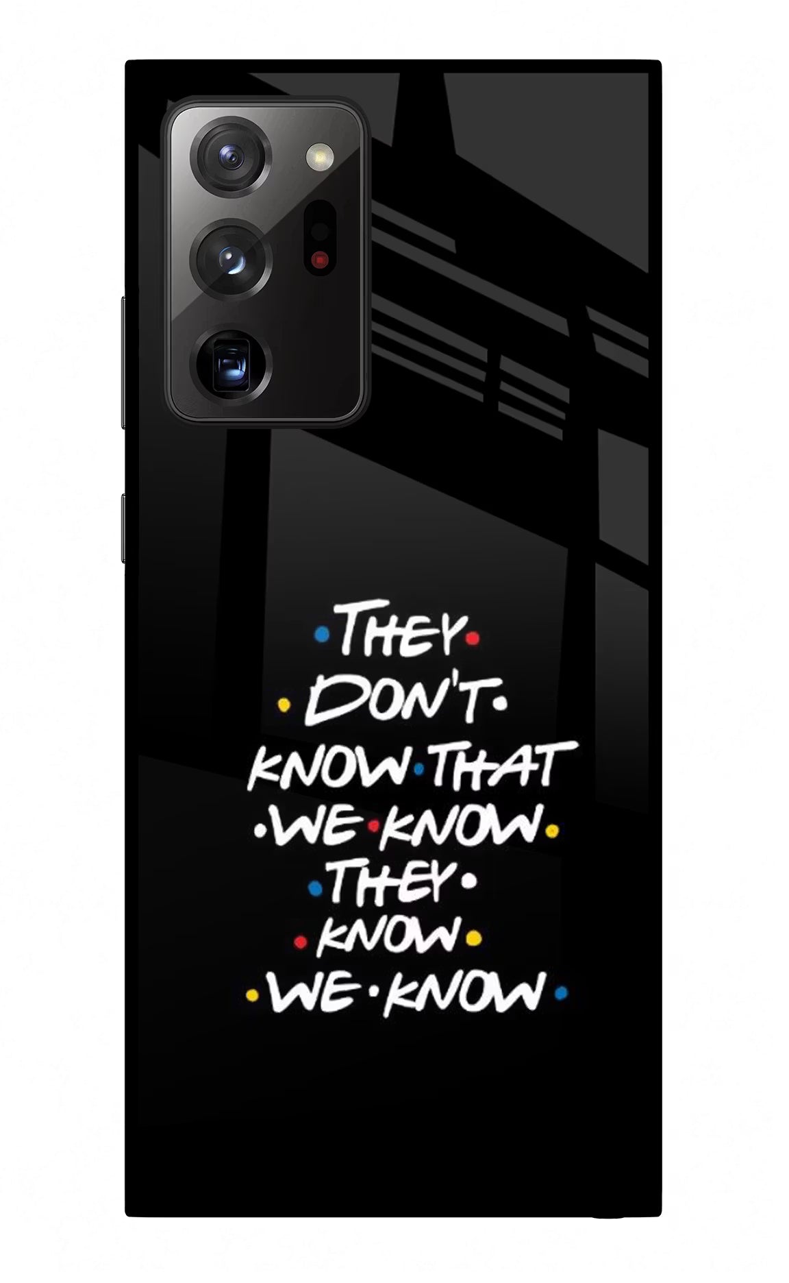 FRIENDS Dialogue Samsung Note 20 Ultra Back Cover - FRIENDS Dialogue Samsung Note 20 Ultra Glass Case Back Cover by Casekaro FRIENDS Dialogue Samsung Note 20 Ultra Glass Case Back Cover by Casekaro