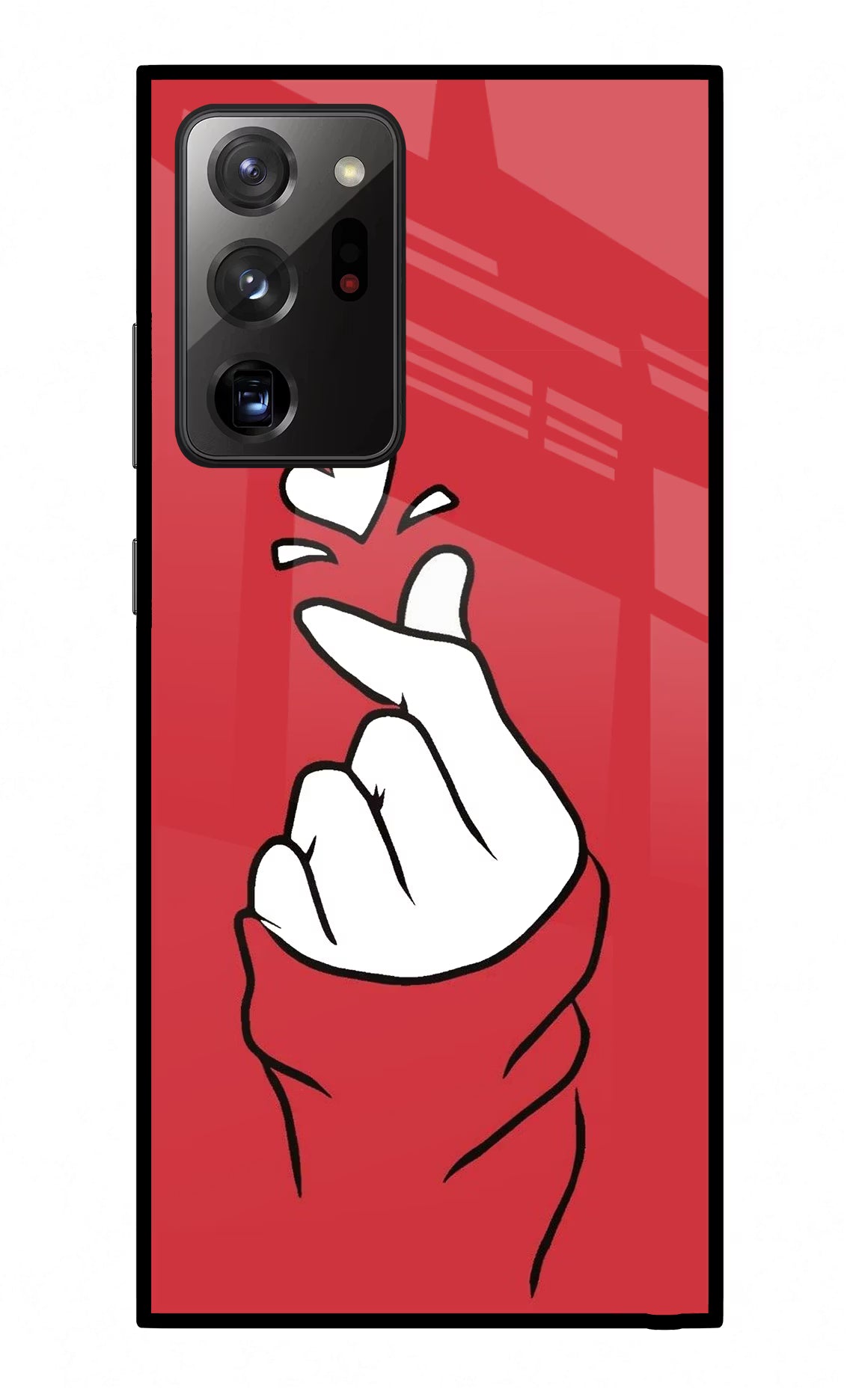 Korean Love Sign Samsung Note 20 Ultra Back Cover - Korean Love Sign Samsung Note 20 Ultra Glass Case Back Cover by Casekaro Korean Love Sign Samsung Note 20 Ultra Glass Case Back Cover by Casekaro