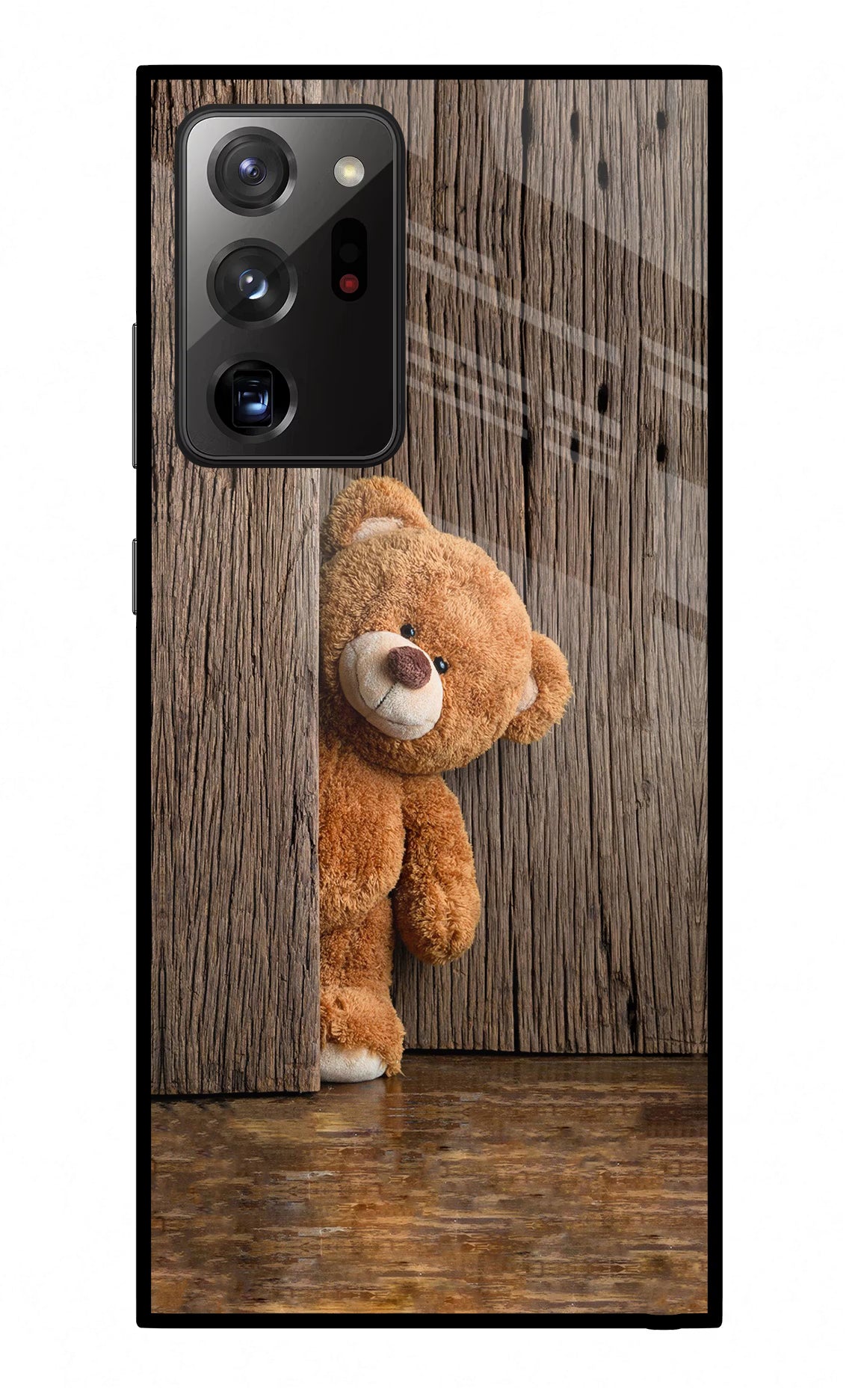 Teddy Wooden Samsung Note 20 Ultra Back Cover - Teddy Wooden Samsung Note 20 Ultra Glass Case Back Cover by Casekaro Teddy Wooden Samsung Note 20 Ultra Glass Case Back Cover by Casekaro
