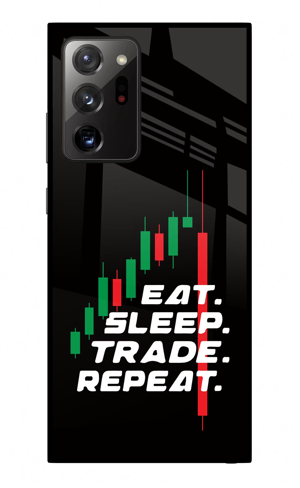 Eat Sleep Trade Repeat Samsung Note 20 Ultra Back Cover - Eat Sleep Trade Repeat Samsung Note 20 Ultra Glass Case Back Cover by Casekaro Eat Sleep Trade Repeat Samsung Note 20 Ultra Glass Case Back Cover by Casekaro