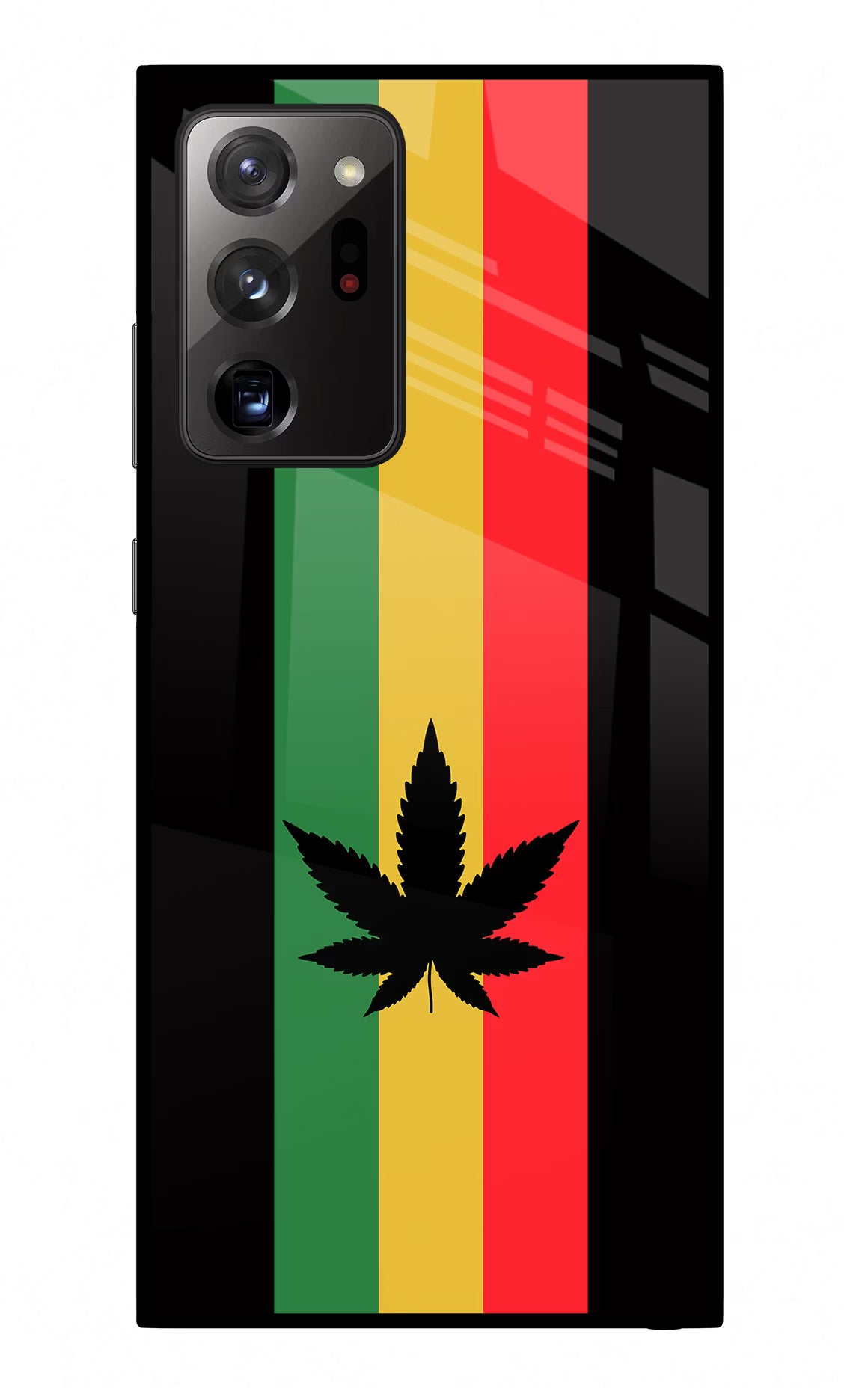 Weed Flag Samsung Note 20 Ultra Back Cover - Weed Flag Samsung Note 20 Ultra Glass Case Back Cover by Casekaro Weed Flag Samsung Note 20 Ultra Glass Case Back Cover by Casekaro