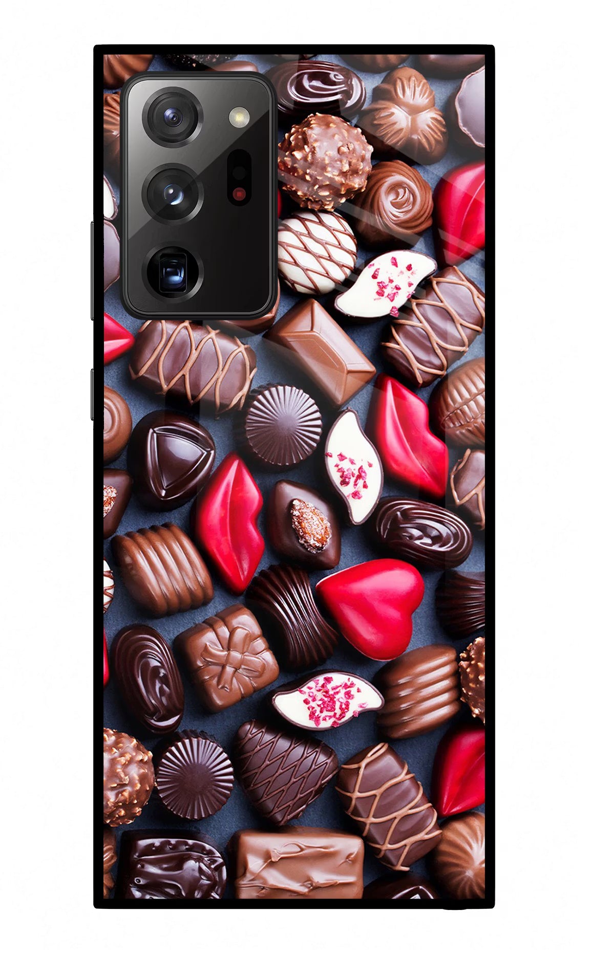 Chocolates Samsung Note 20 Ultra Back Cover - Chocolates Samsung Note 20 Ultra Glass Case Back Cover by Casekaro Chocolates Samsung Note 20 Ultra Glass Case Back Cover by Casekaro