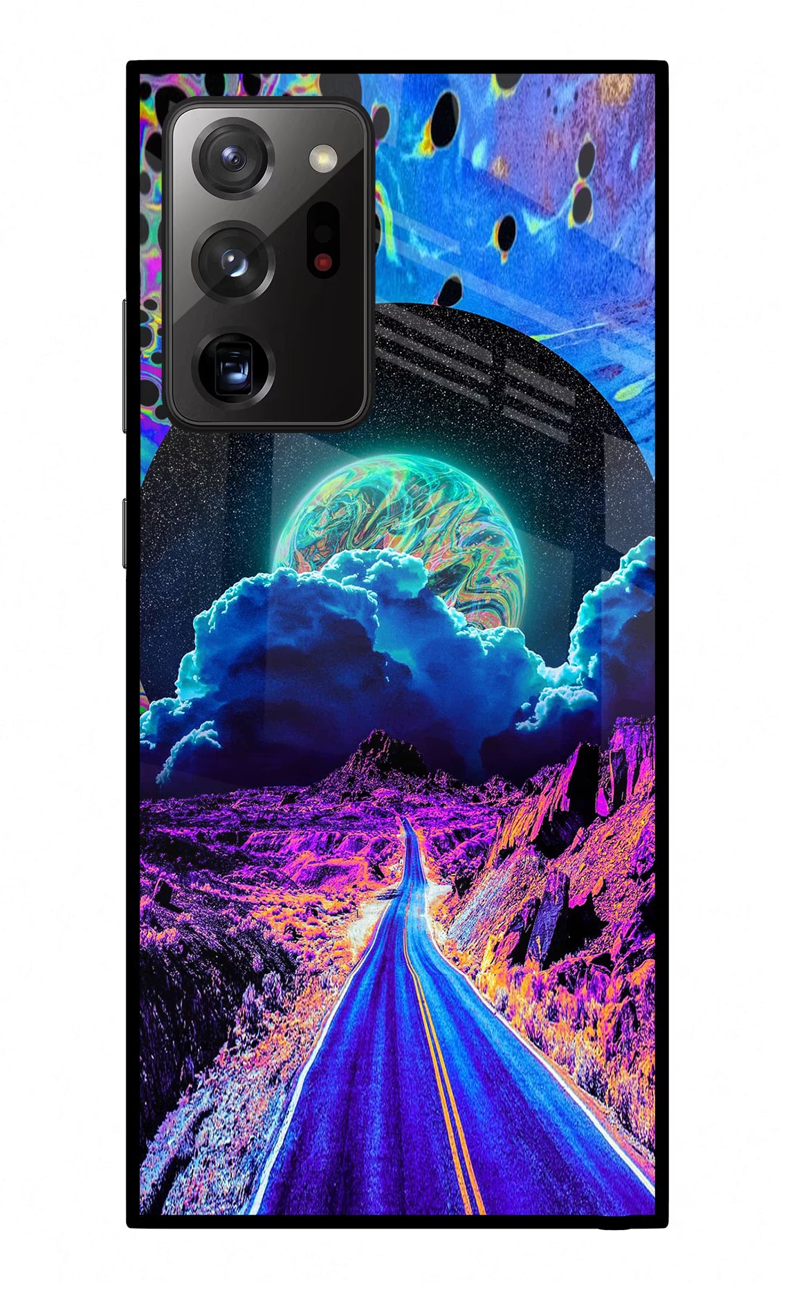 Psychedelic Painting Samsung Note 20 Ultra Back Cover - Psychedelic Painting Samsung Note 20 Ultra Glass Case Back Cover by Casekaro Psychedelic Painting Samsung Note 20 Ultra Glass Case Back Cover by Casekaro