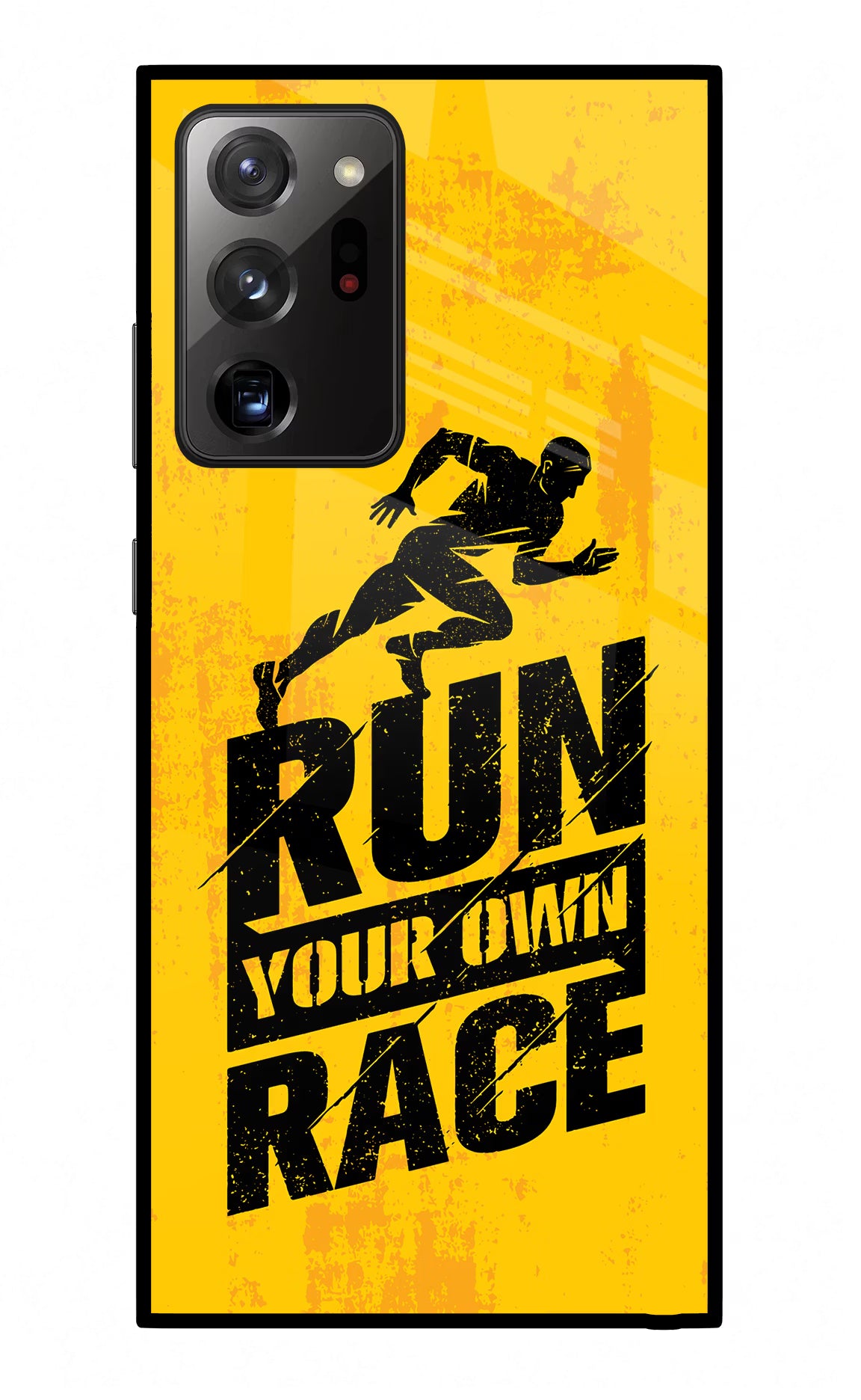 Run Your Own Race Samsung Note 20 Ultra Back Cover - Run Your Own Race Samsung Note 20 Ultra Glass Case Back Cover by Casekaro Run Your Own Race Samsung Note 20 Ultra Glass Case Back Cover by Casekaro