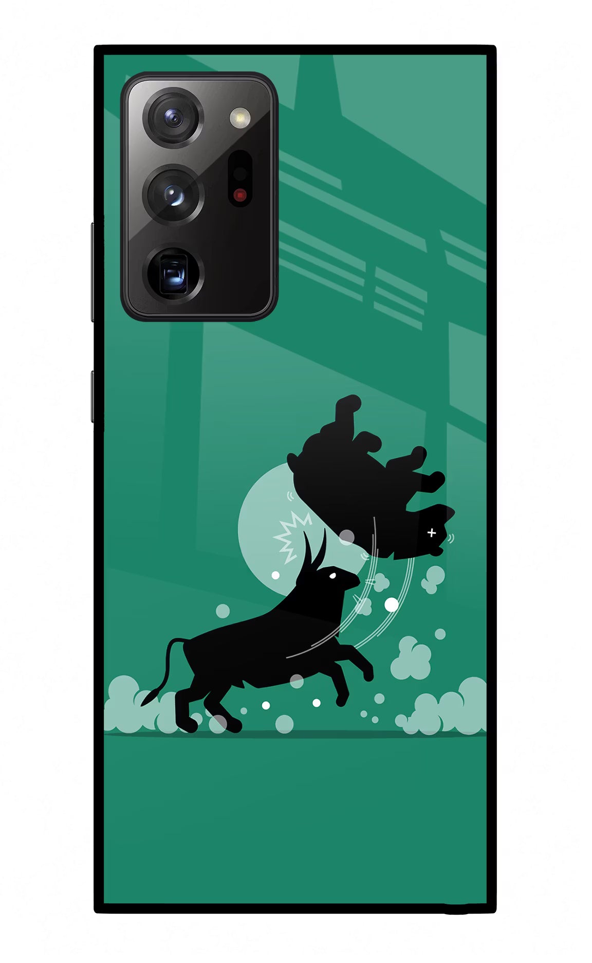 Bull Conqueror Samsung Note 20 Ultra Back Cover - Bull Conqueror Samsung Note 20 Ultra Glass Case Back Cover by Casekaro Bull Conqueror Samsung Note 20 Ultra Glass Case Back Cover by Casekaro