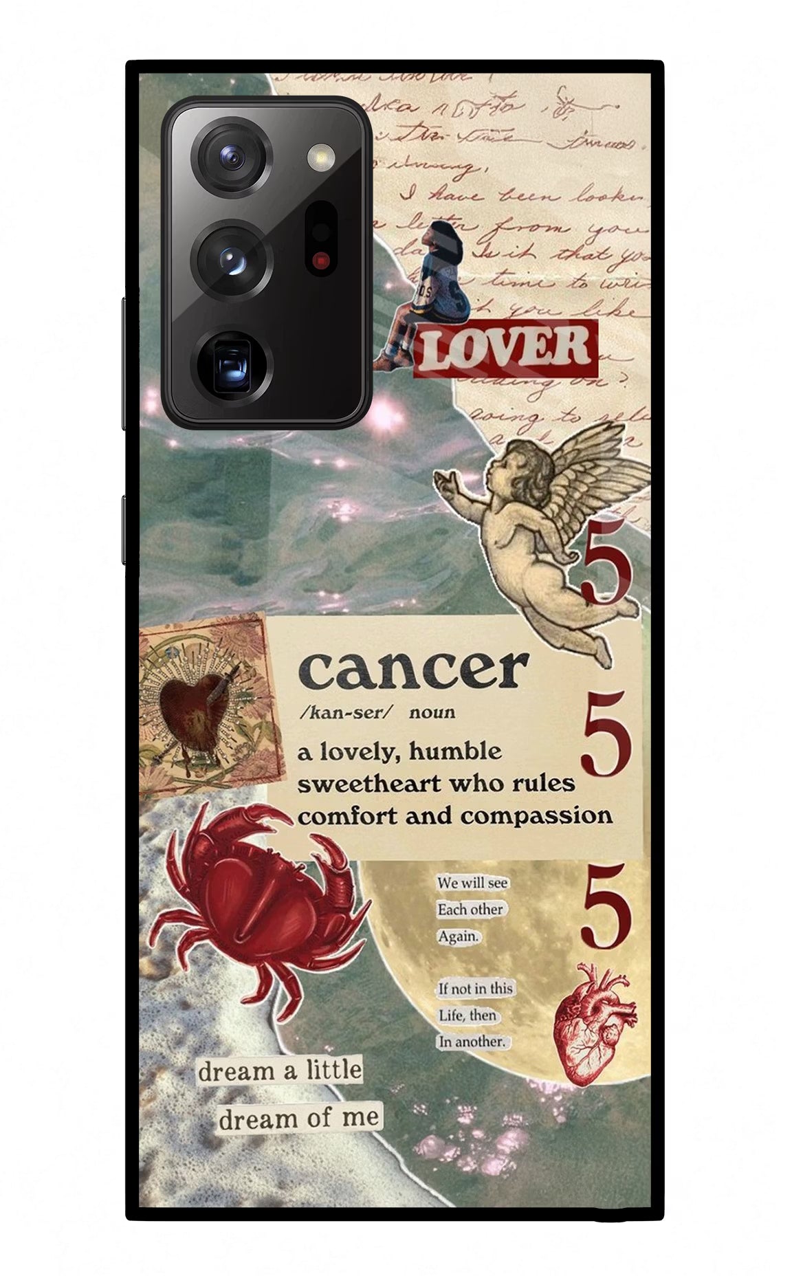 Cancer Zodiac Samsung Note 20 Ultra Back Cover - Cancer Zodiac Samsung Note 20 Ultra Glass Case Back Cover by Casekaro Cancer Zodiac Samsung Note 20 Ultra Glass Case Back Cover by Casekaro