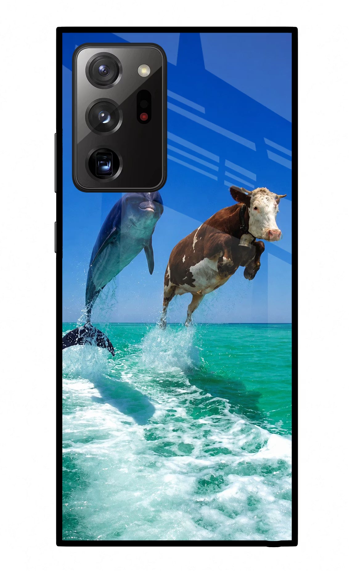 Dolphin vs Cow Samsung Note 20 Ultra Glass Case - Dolphin vs Cow Samsung Note 20 Ultra Glass Case Dolphin vs Cow Samsung Note 20 Ultra Glass Case