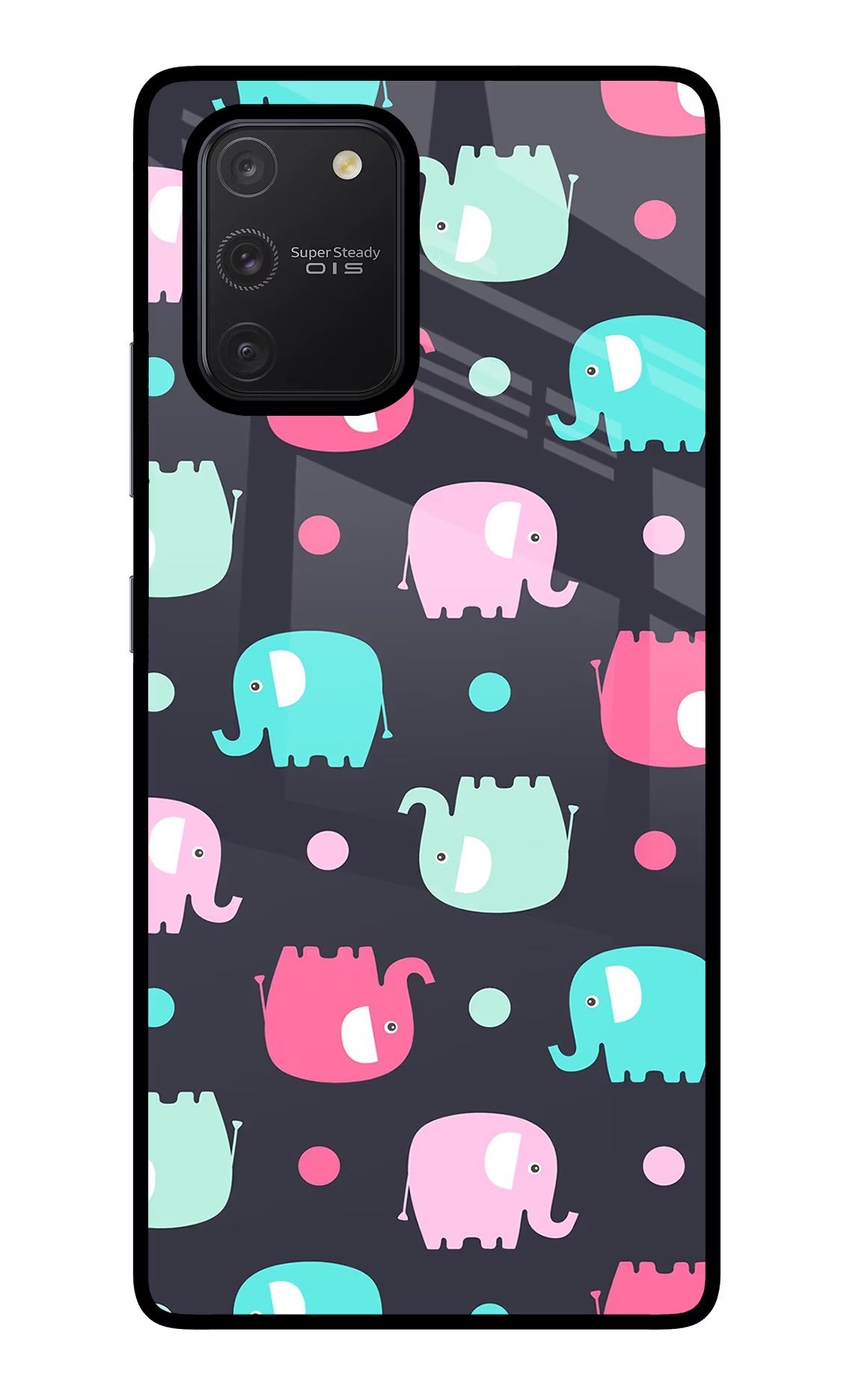 Elephants Samsung S10 Lite Back Cover - Elephants Samsung S10 Lite Glass Case Back Cover by Casekaro Elephants Samsung S10 Lite Glass Case Back Cover by Casekaro