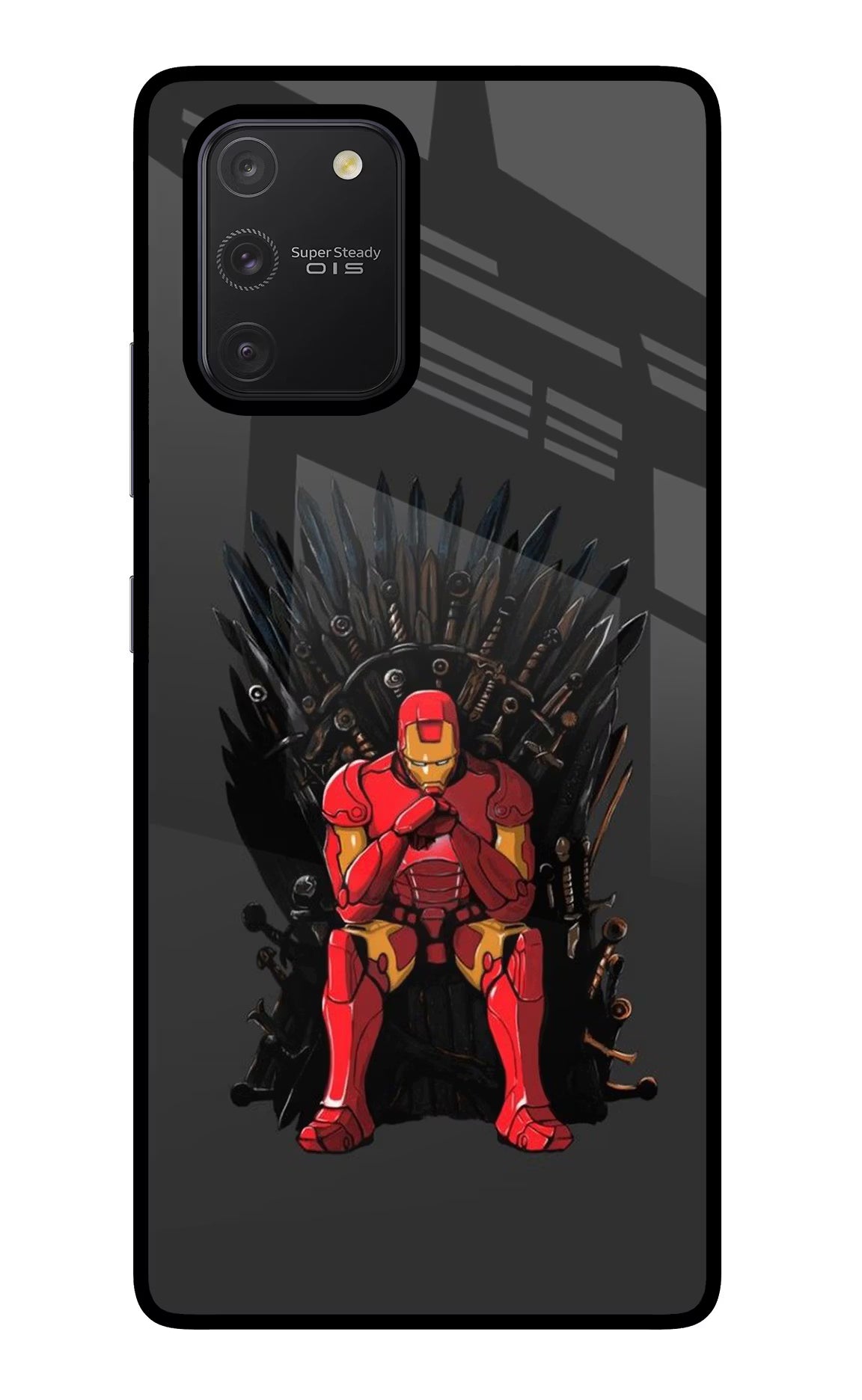 Ironman Throne Samsung S10 Lite Glass Case - Ironman Throne Samsung S10 Lite Glass Case Ironman Throne Samsung S10 Lite Glass Case